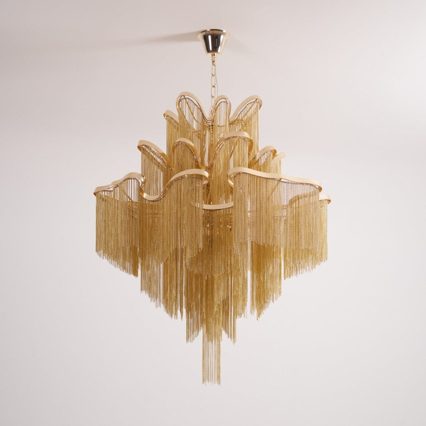 Lustra Pendant Lamp Stream Chain Nickel - Neutral Decor