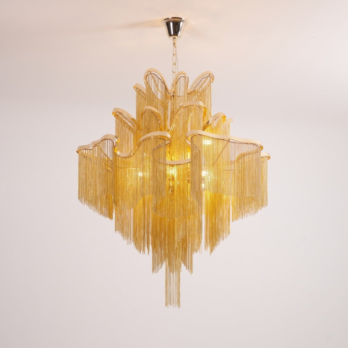 Lustra Pendant Lamp Stream Chain Nickel - Neutral Decor