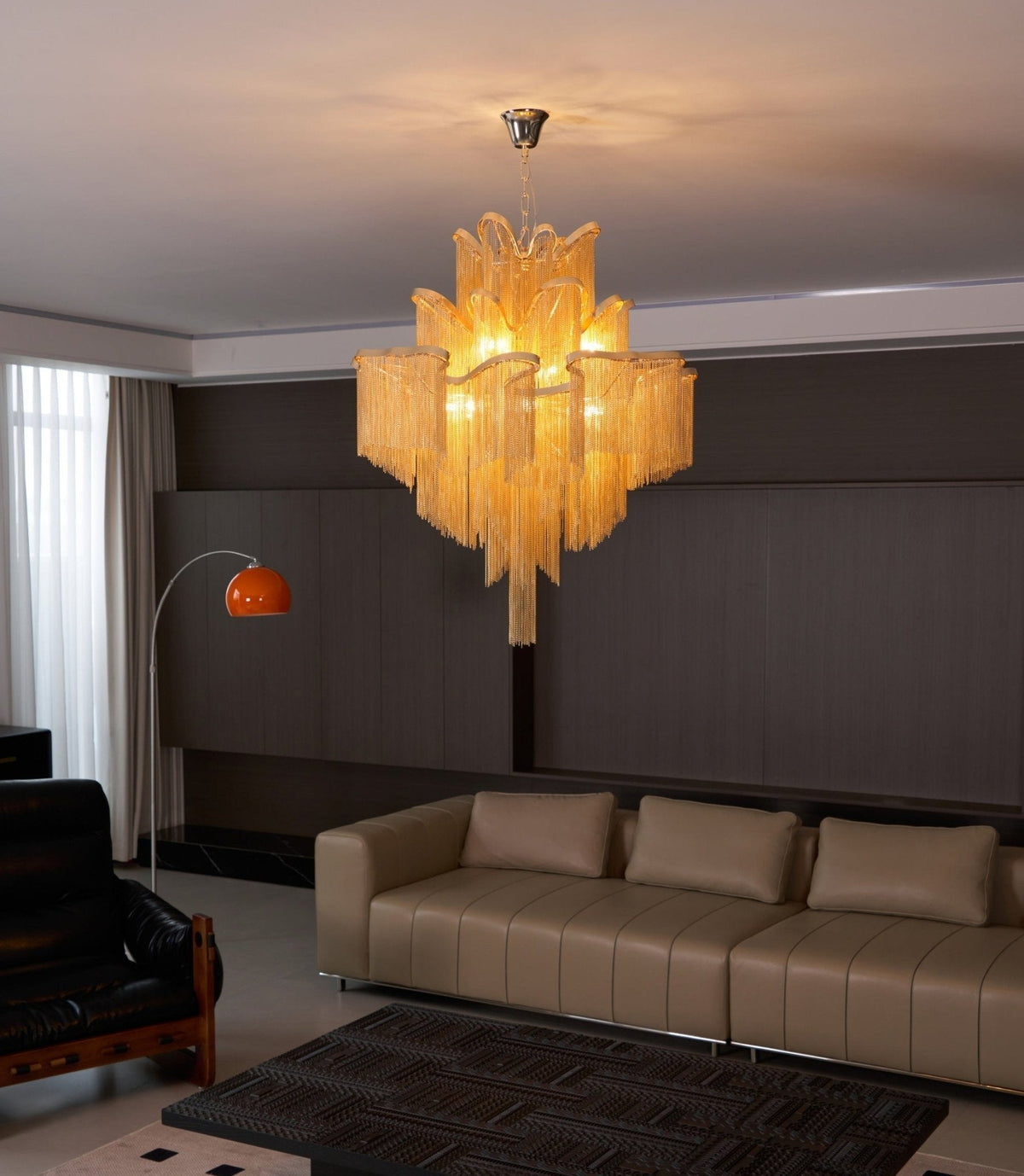 Lustra Pendant Lamp Stream Chain Nickel