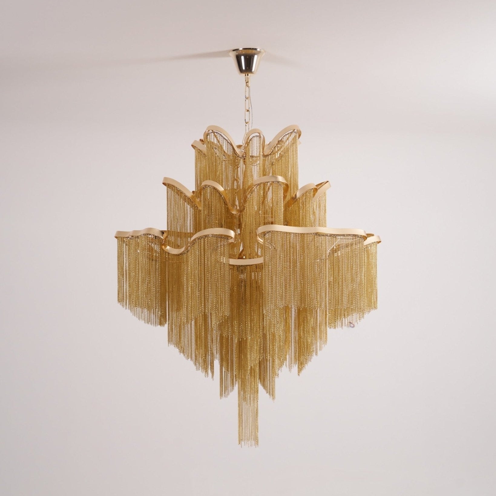 Lustra Pendant Lamp Stream Chain Nickel - Neutral Decor