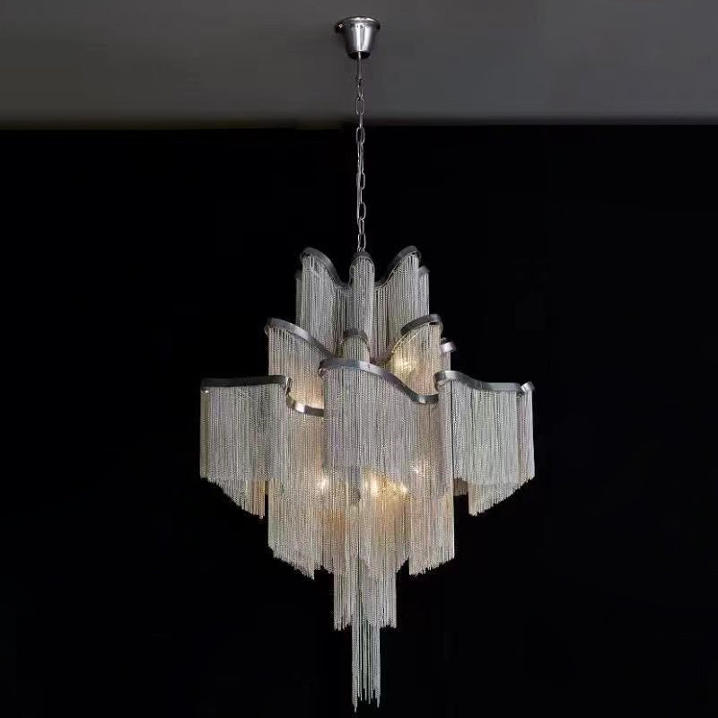 Lustra Pendant Lamp Stream Chain Nickel