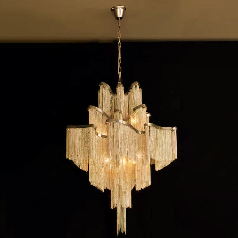Lustra Pendant Lamp Stream Chain Nickel