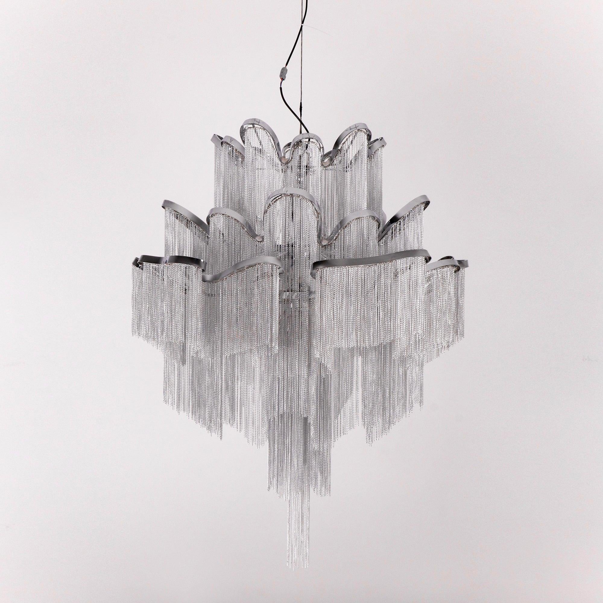 Lustra Pendant Lamp Stream Chain Nickel