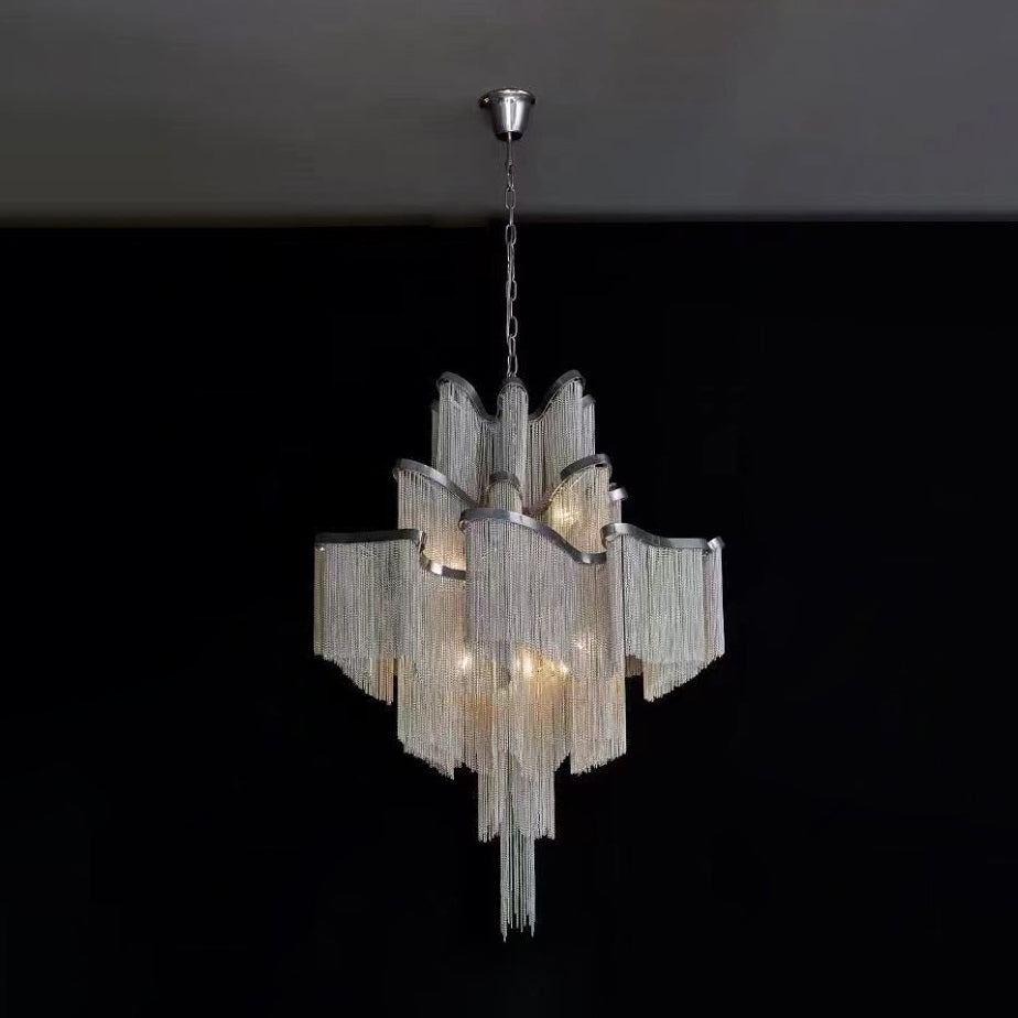Lustra Pendant Lamp Stream Chain Nickel