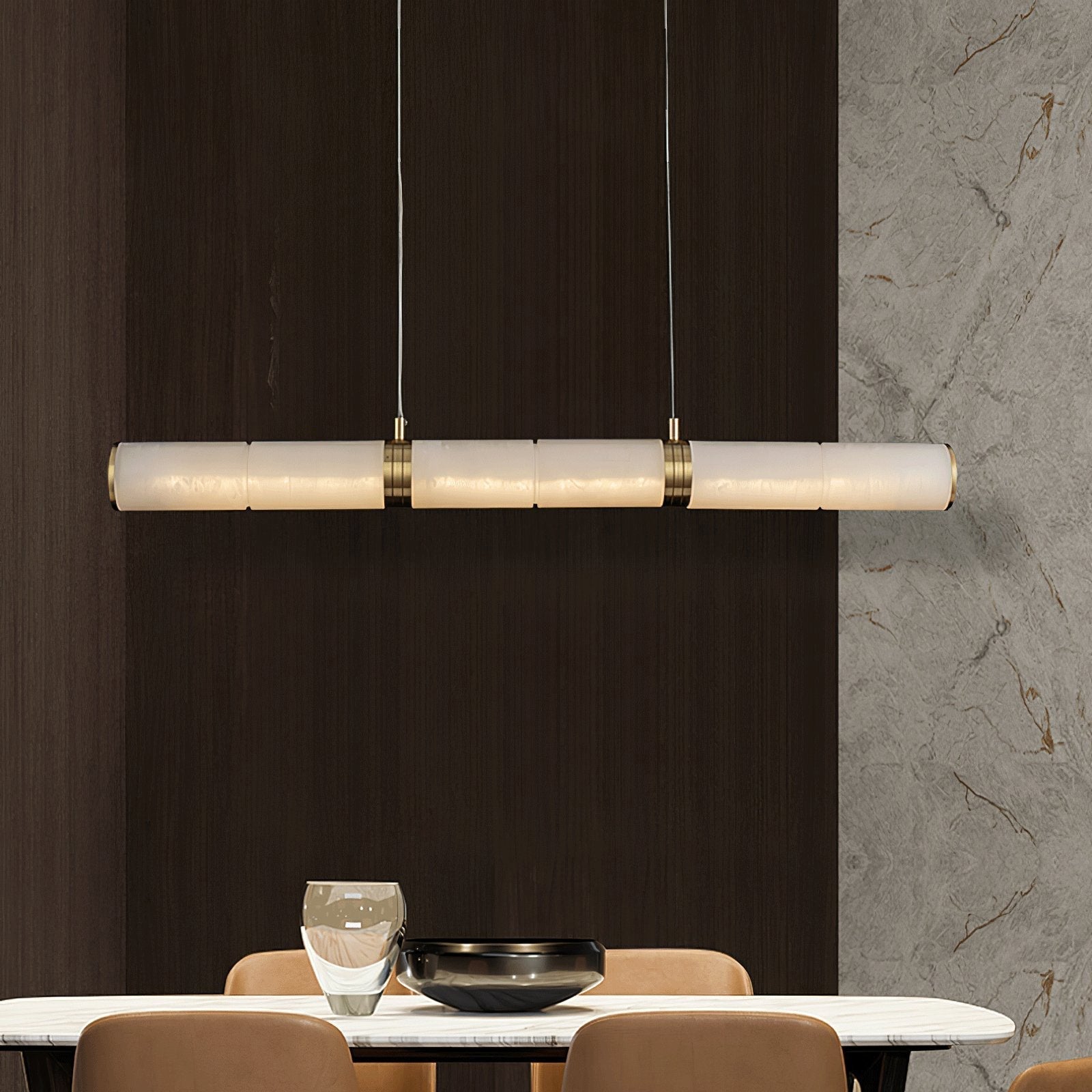 Stream Modern Minimalist Alabaster Pendant Light