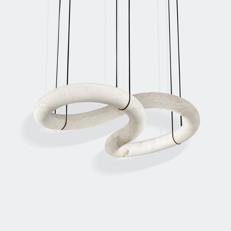 Mithos Curved Alabaster Pendant Light