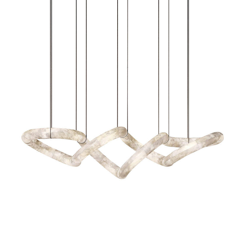 Mithos Curved Alabaster Pendant Light