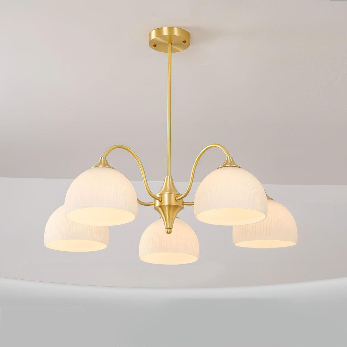 Zaren Chandelier Striped Glass Bowl