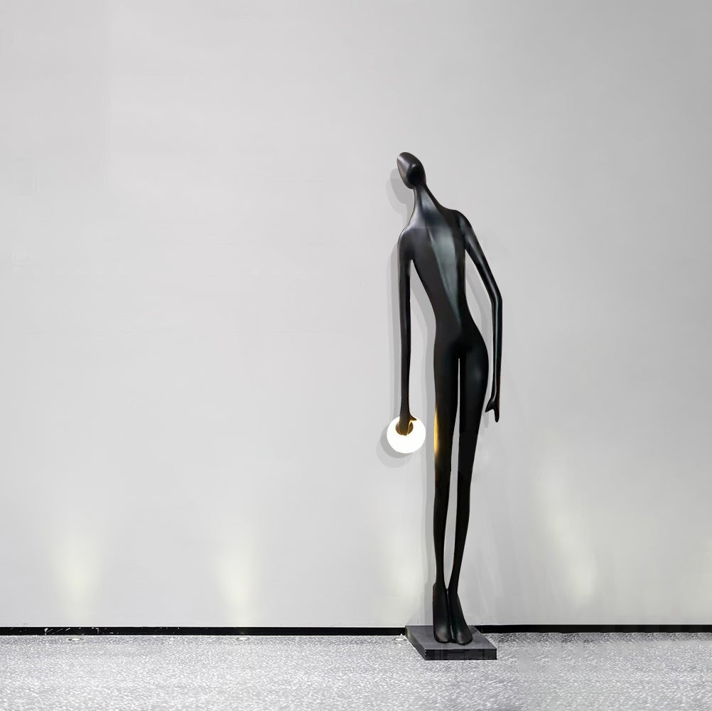 Zolirion Abstract Black Floor Lamp