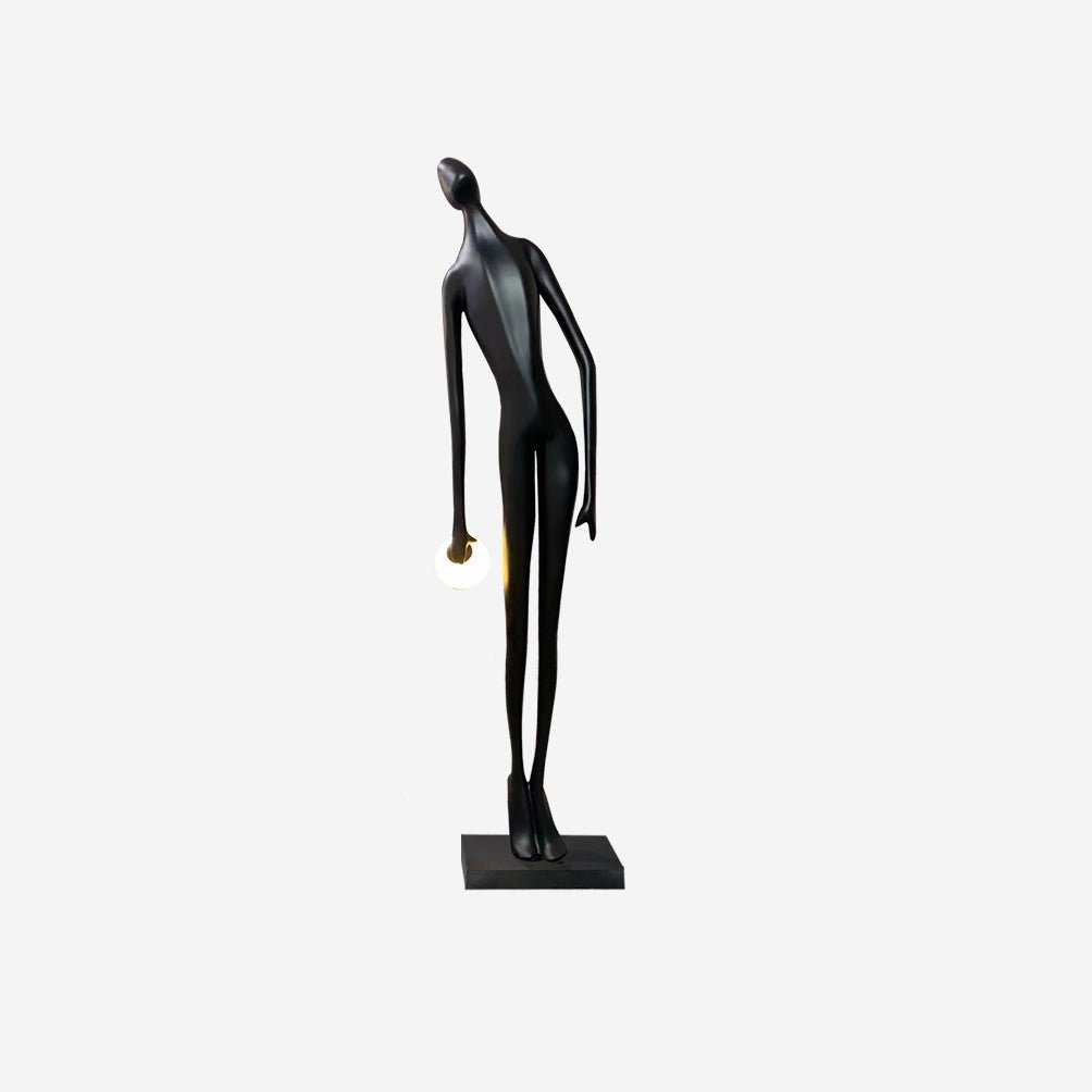 Zolirion Abstract Black Floor Lamp