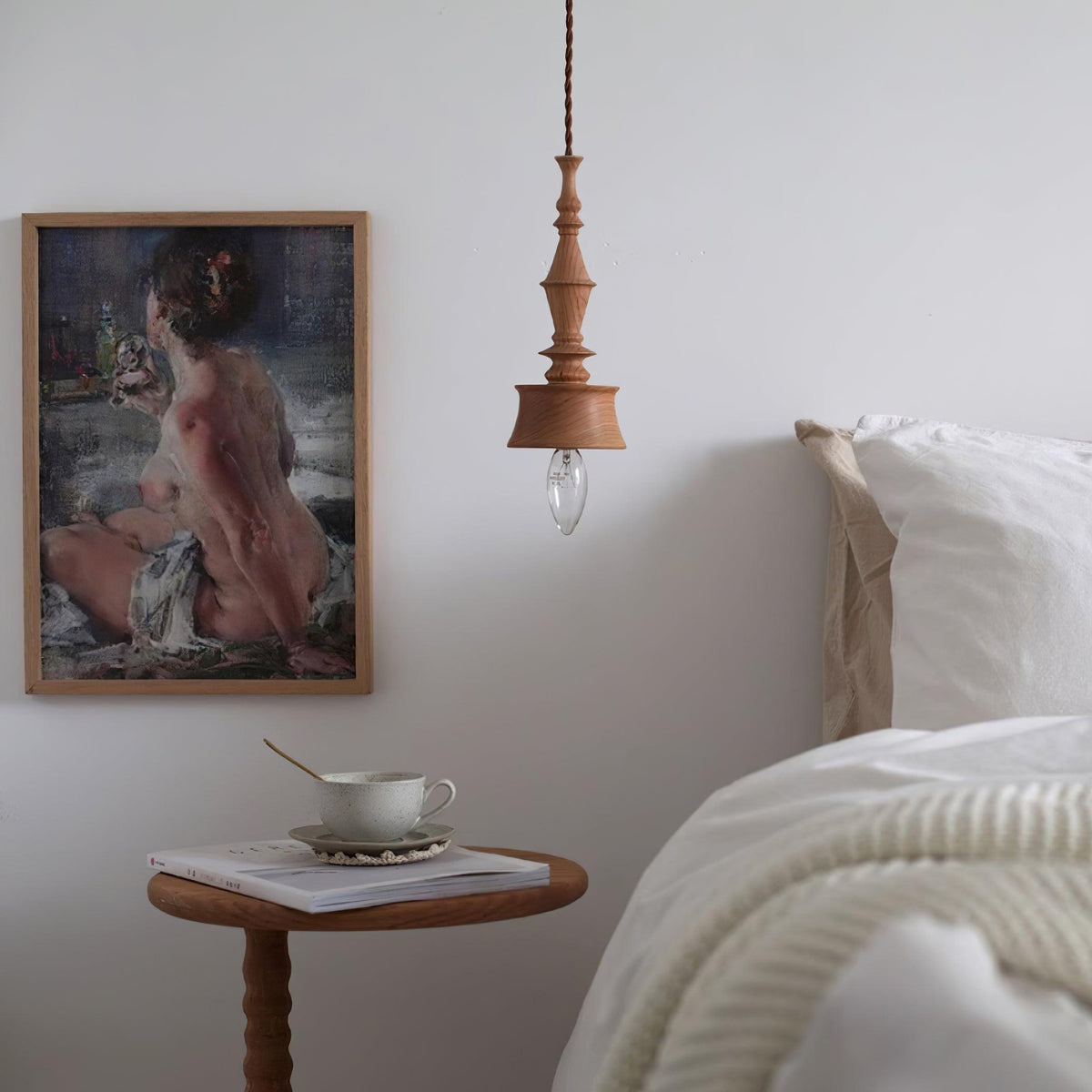 Tessira Wood Industrial Pendant Lamp