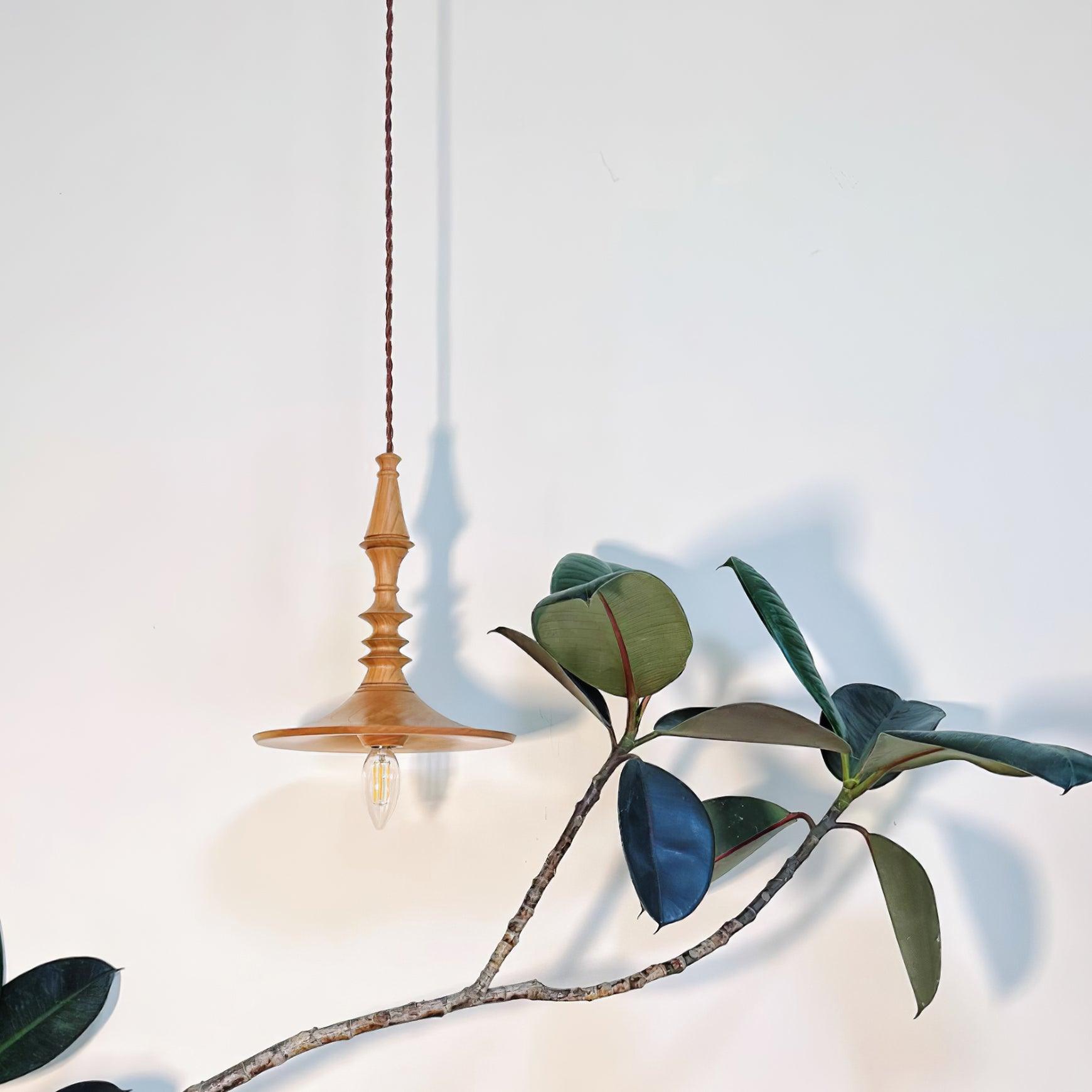 Tessira Wood Industrial Pendant Lamp
