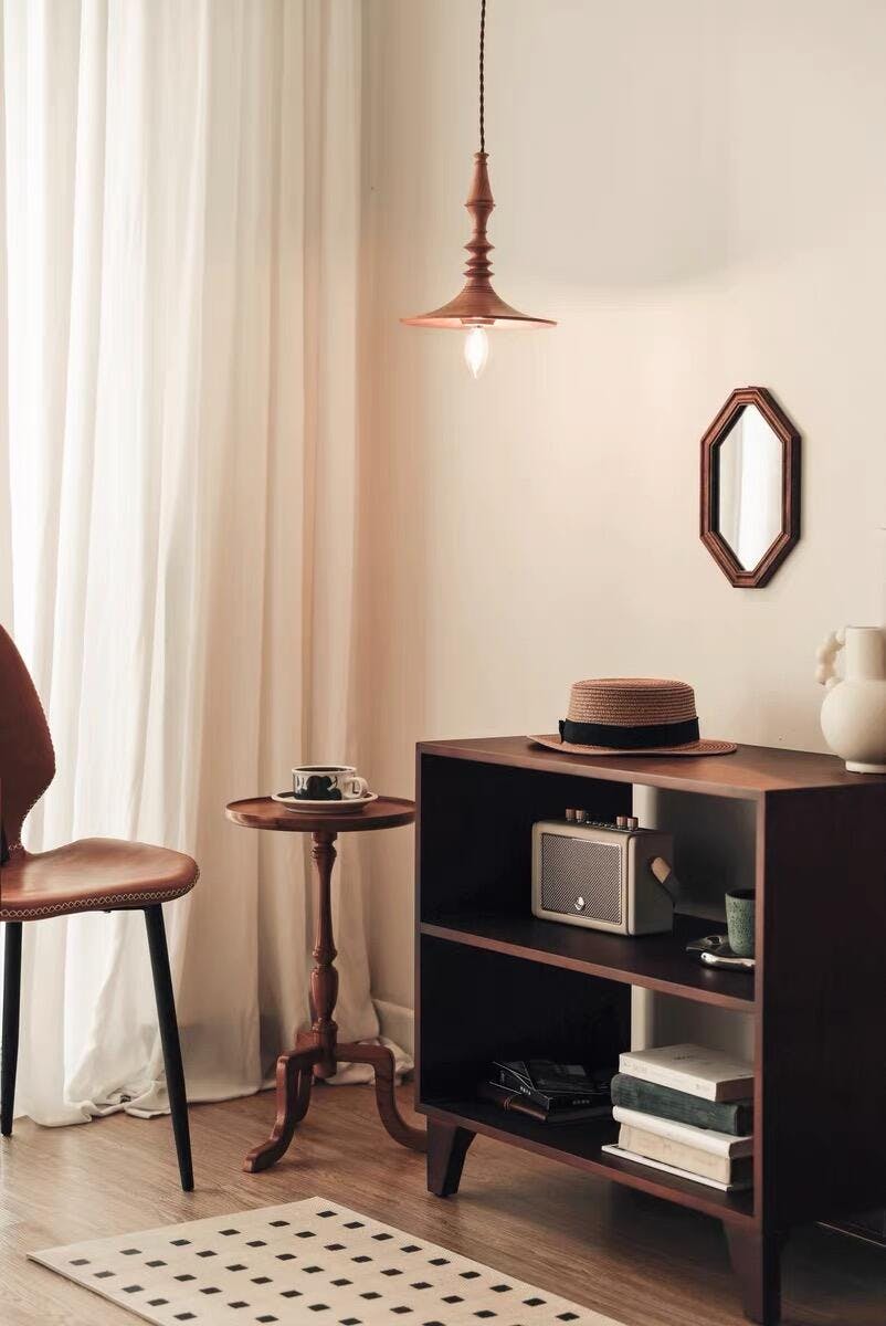 Tessira Wood Industrial Pendant Lamp