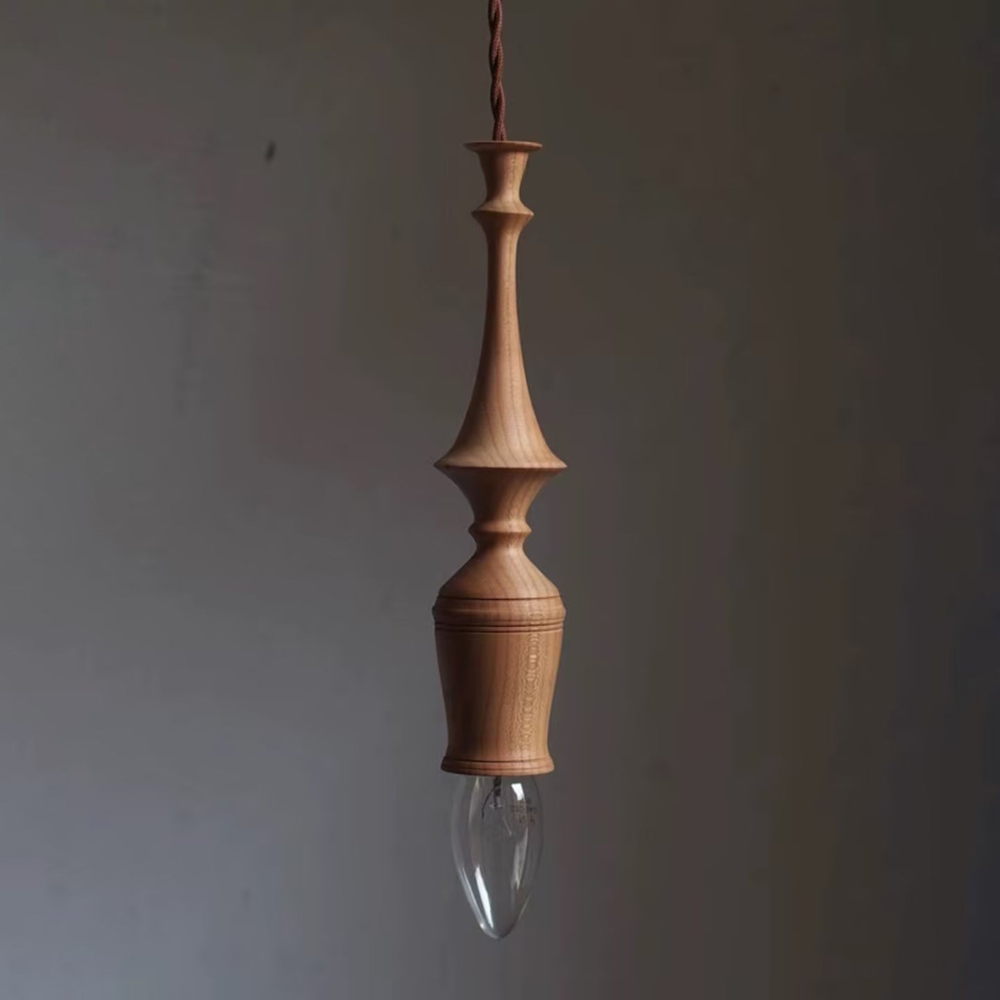 Tessira Wood Industrial Pendant Lamp