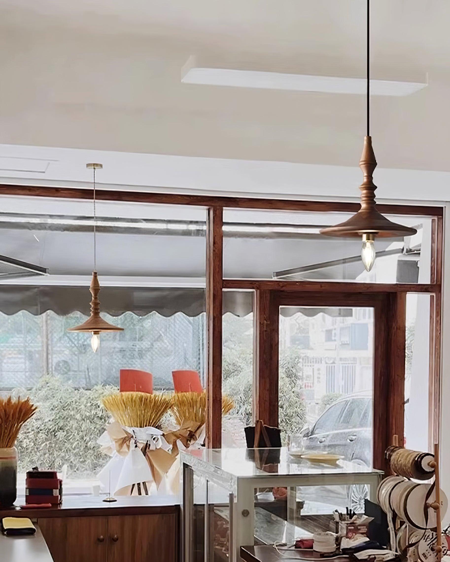Tessira Wood Industrial Pendant Lamp