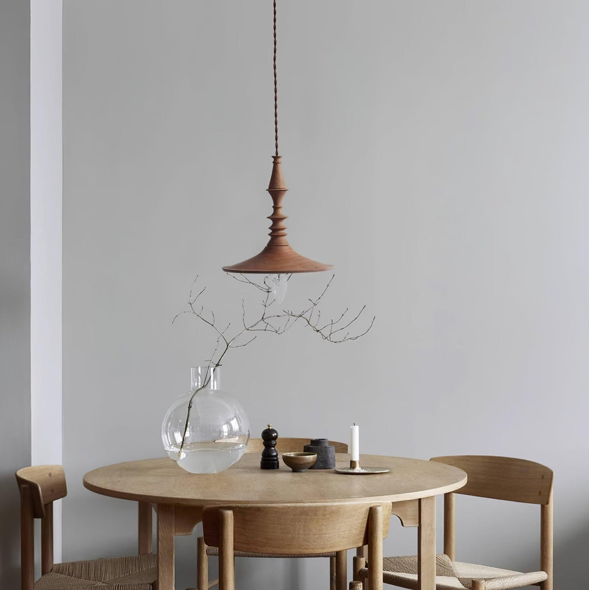 Tessira Wood Industrial Pendant Lamp
