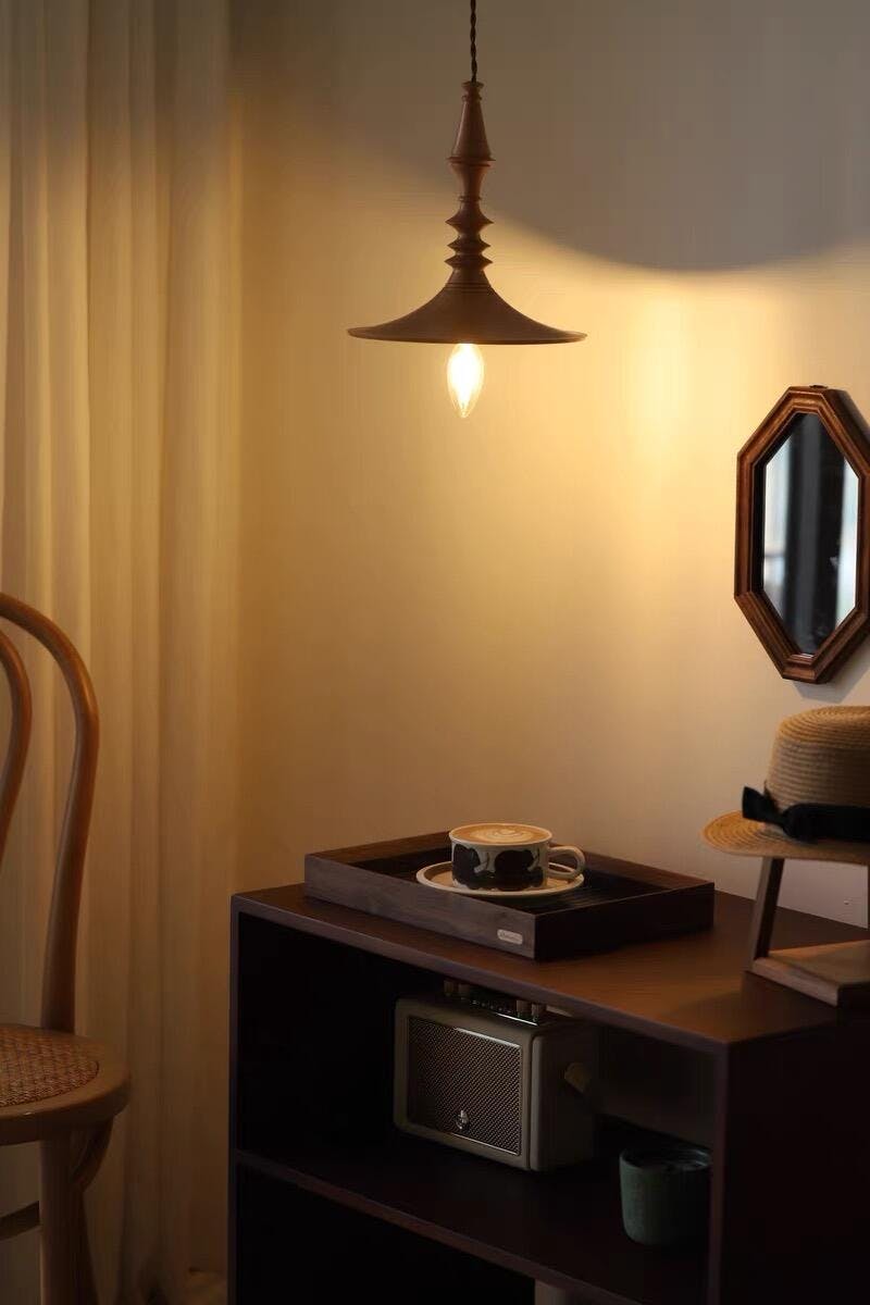 Tessira Wood Industrial Pendant Lamp