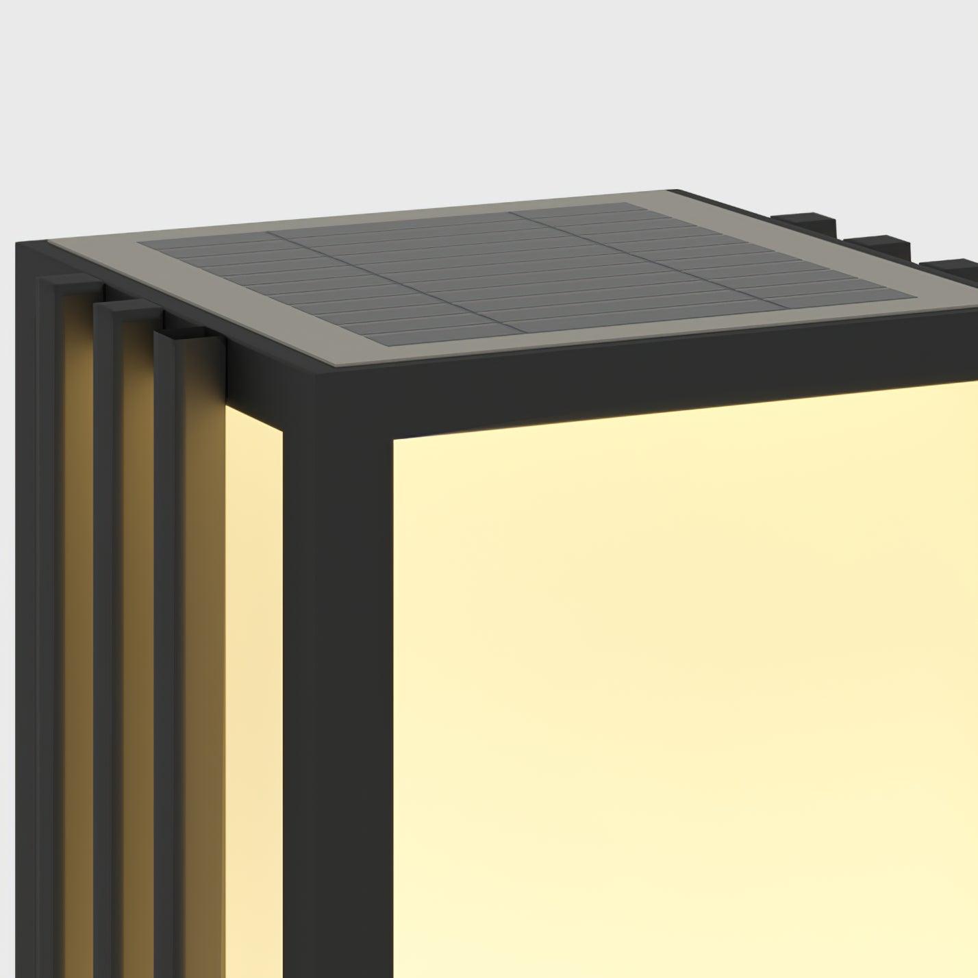 Rivenena Outdoor Light Rectangular Sunrise Pattern Minimalist Garden