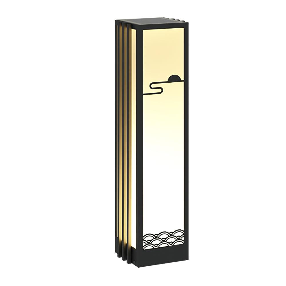 Rivenena Outdoor Light Rectangular Sunrise Pattern Minimalist Garden