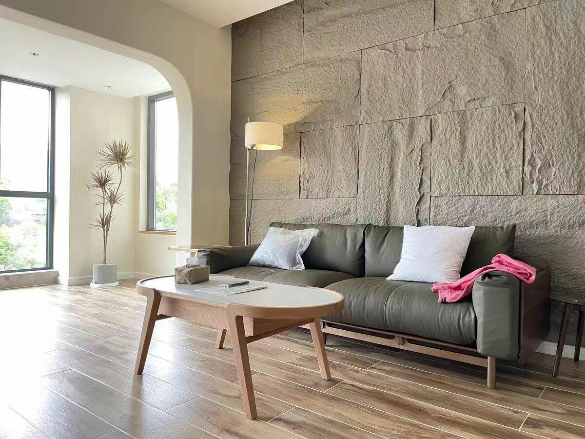 Vindis Wood Fabric Floor Lamp