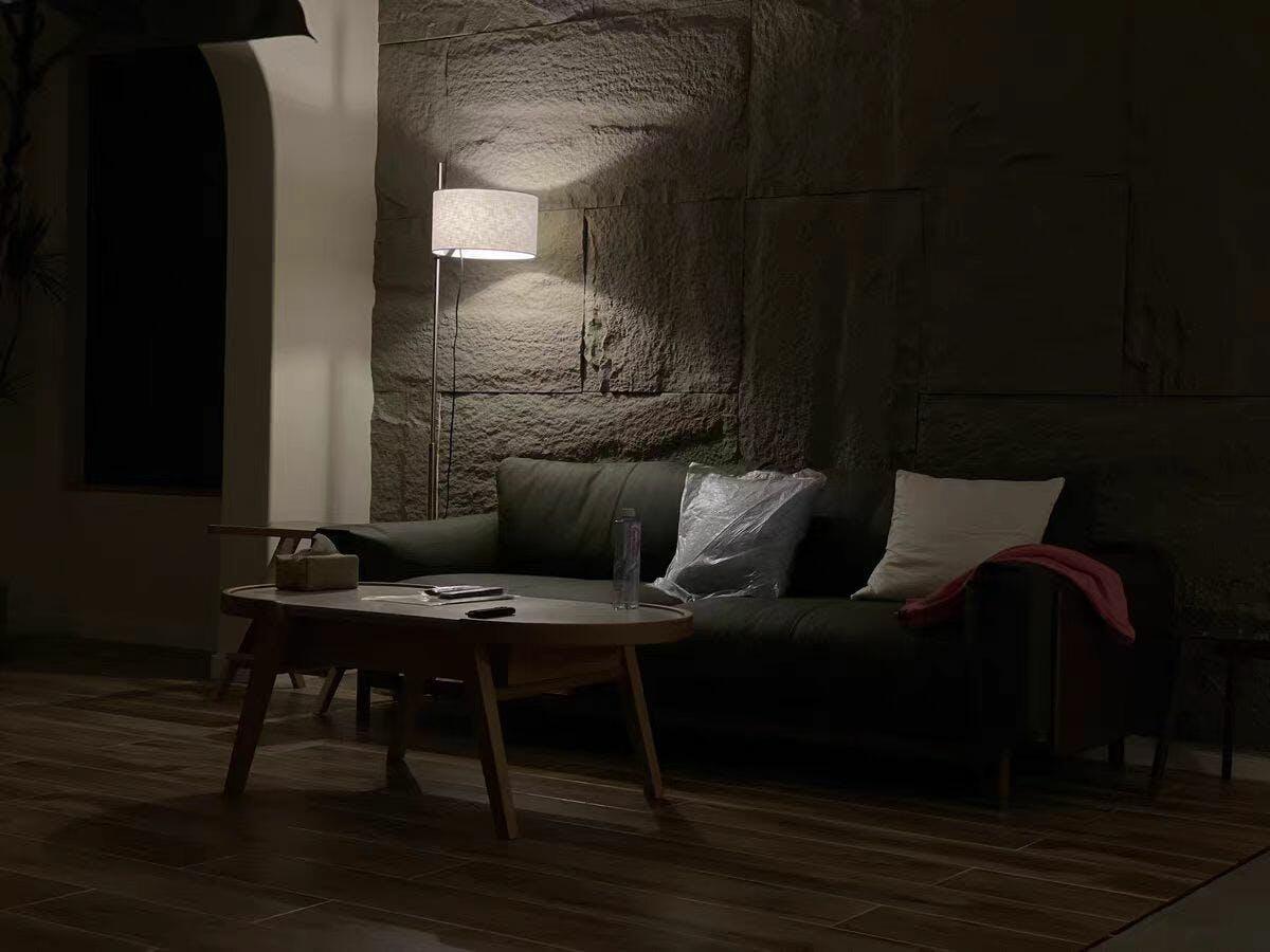 Vindis Wood Fabric Floor Lamp