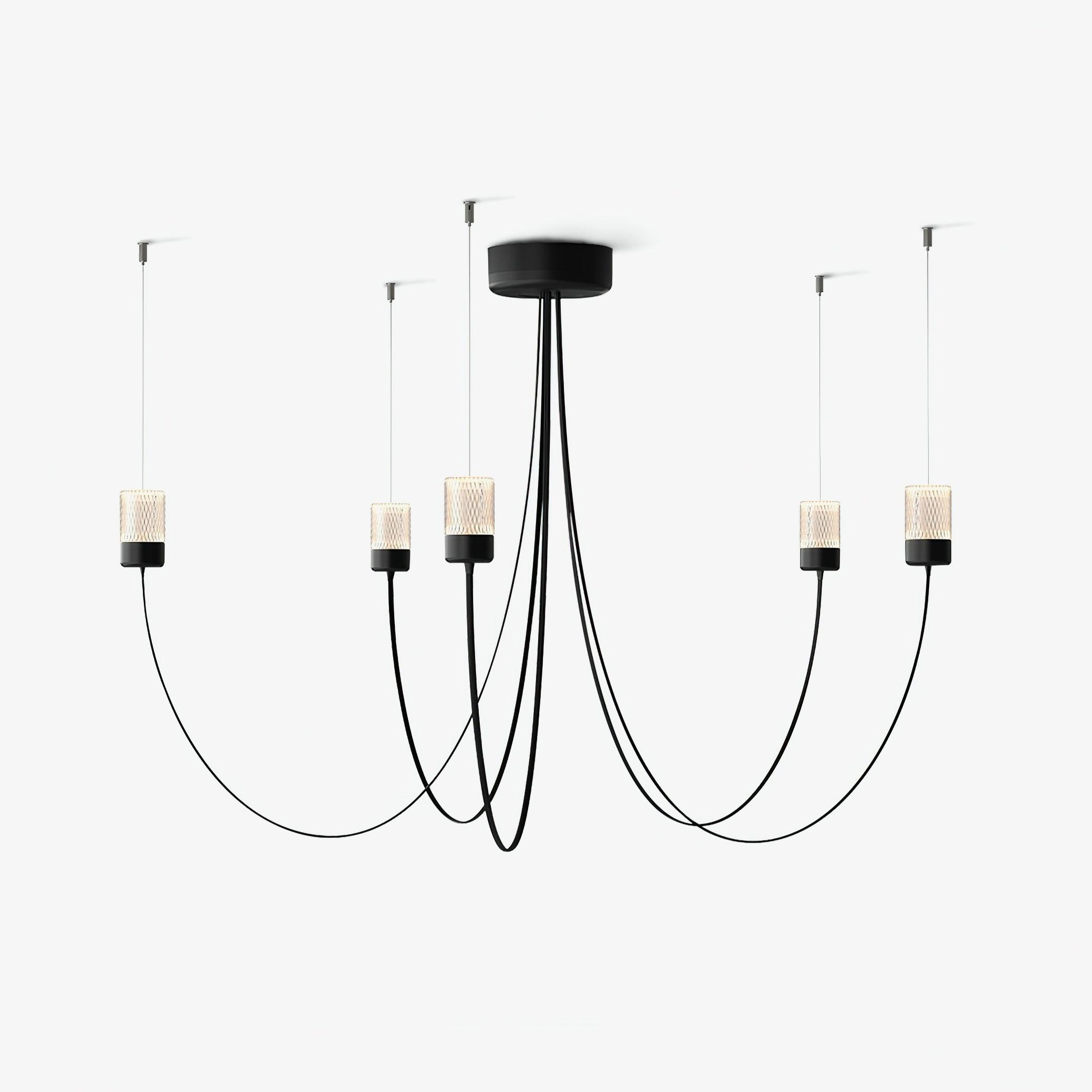 Veluaria Chandelier Swaying Elegance Glass
