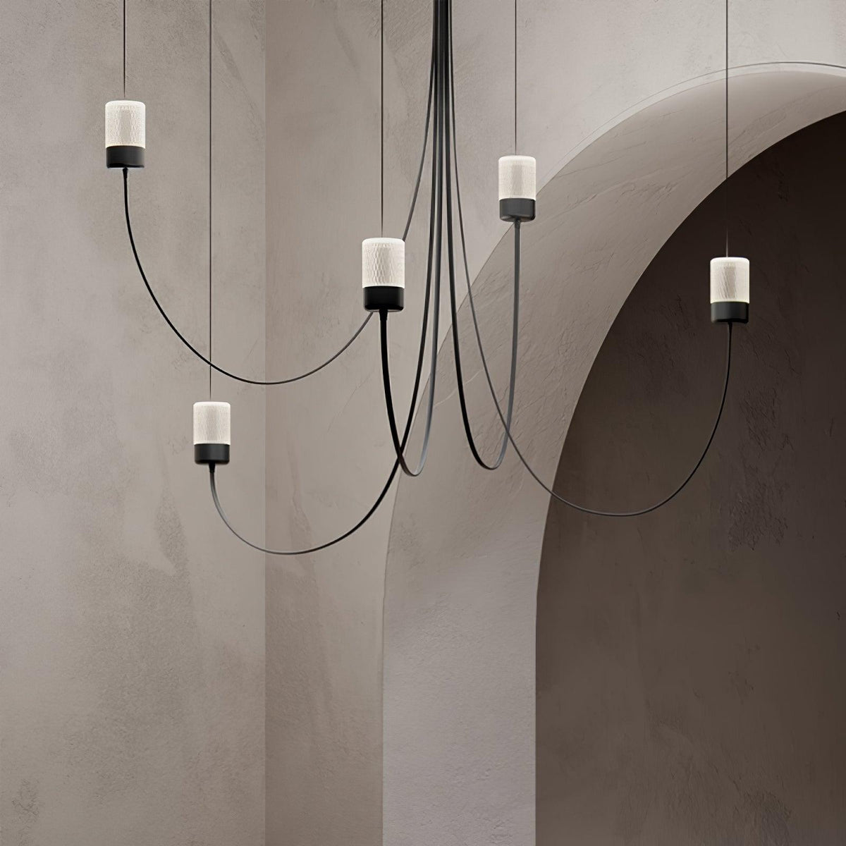 Veluaria Chandelier Swaying Elegance Glass