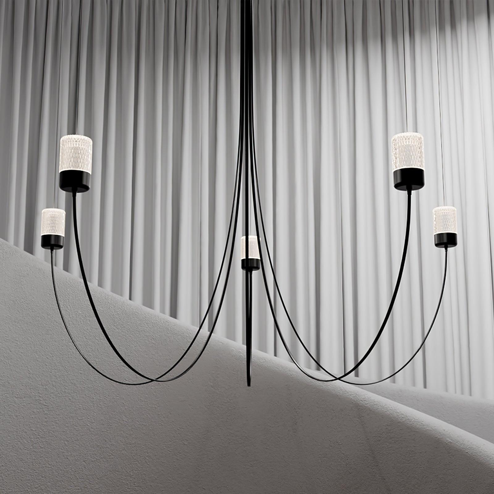 Veluaria Chandelier Swaying Elegance Glass
