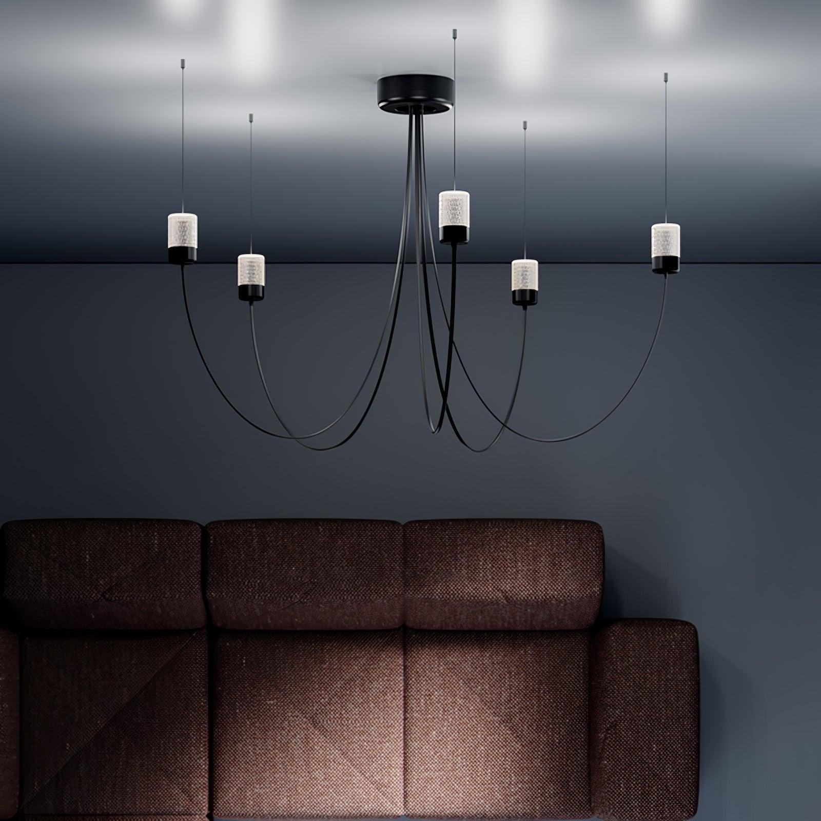 Veluaria Chandelier Swaying Elegance Glass