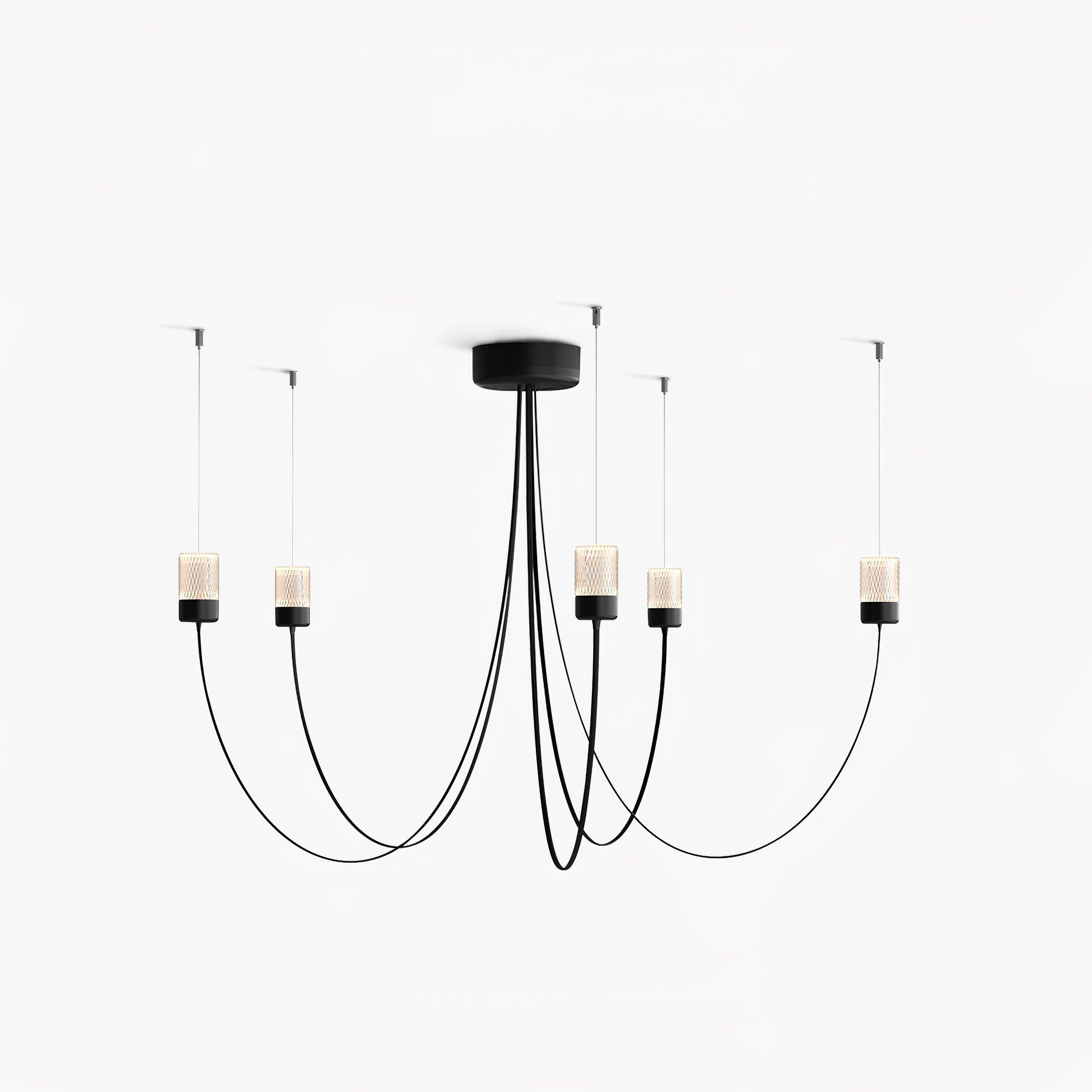 Veluaria Chandelier Swaying Elegance Glass