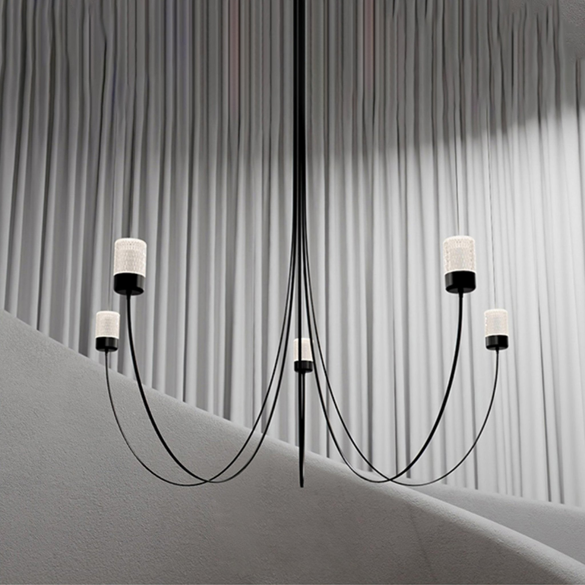 Veluaria Chandelier Swaying Elegance Glass