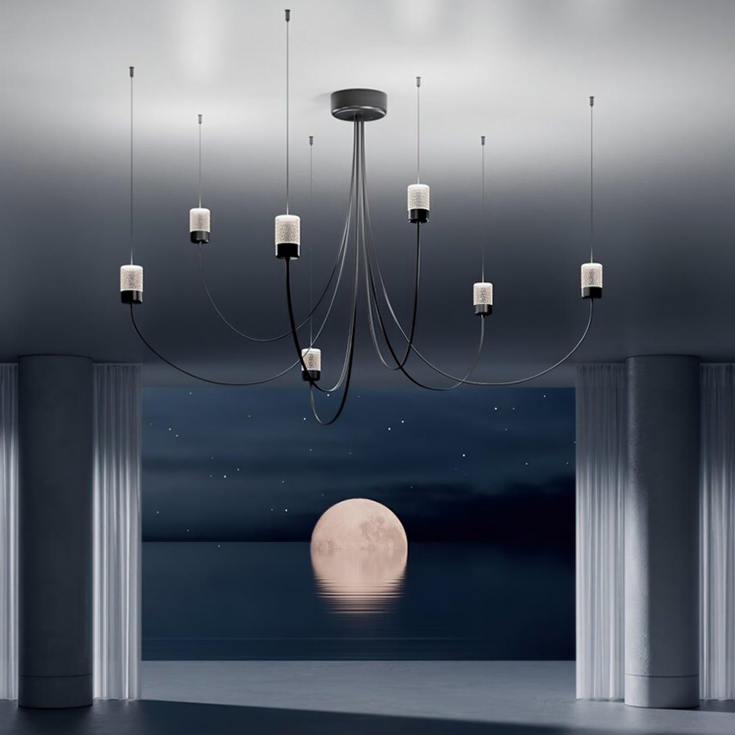 Veluaria Chandelier Swaying Elegance Glass
