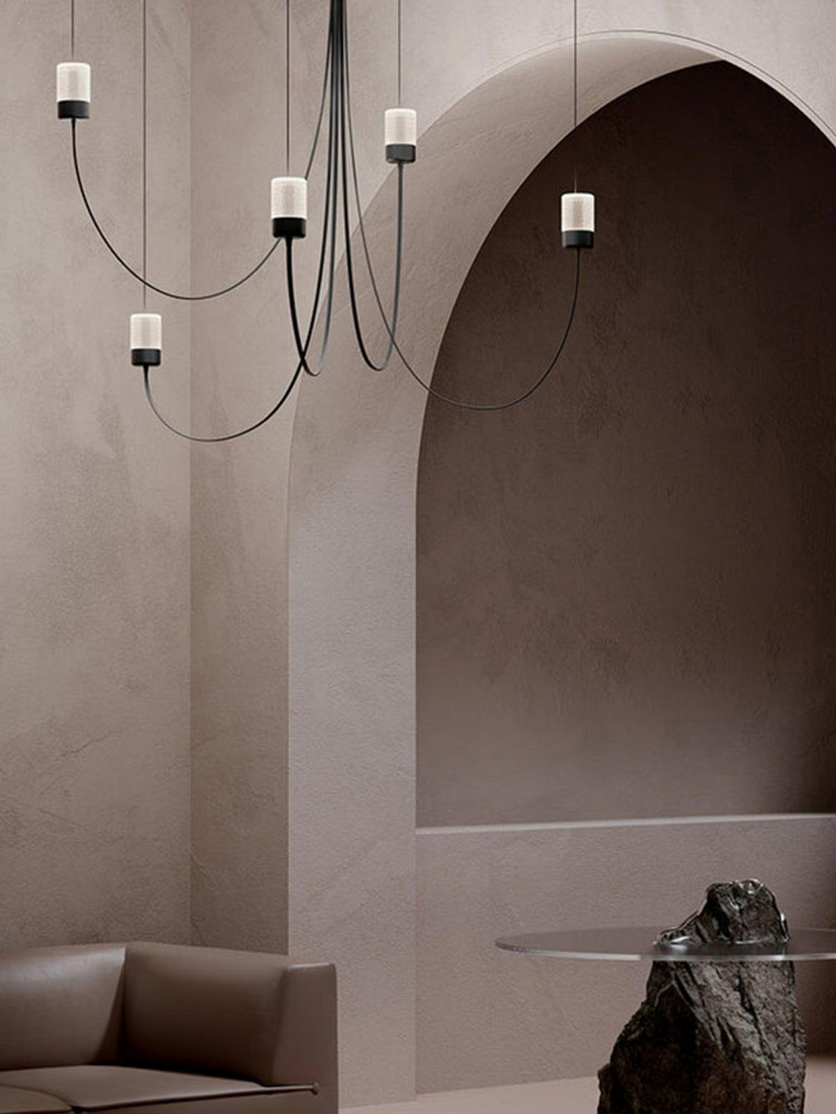 Veluaria Chandelier Swaying Elegance Glass