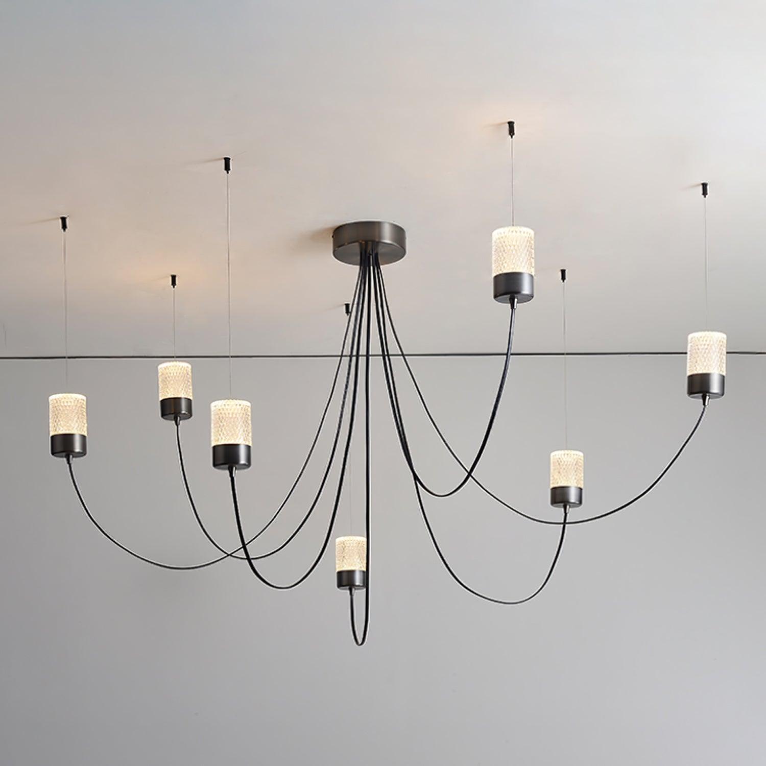 Veluaria Chandelier Swaying Elegance Glass