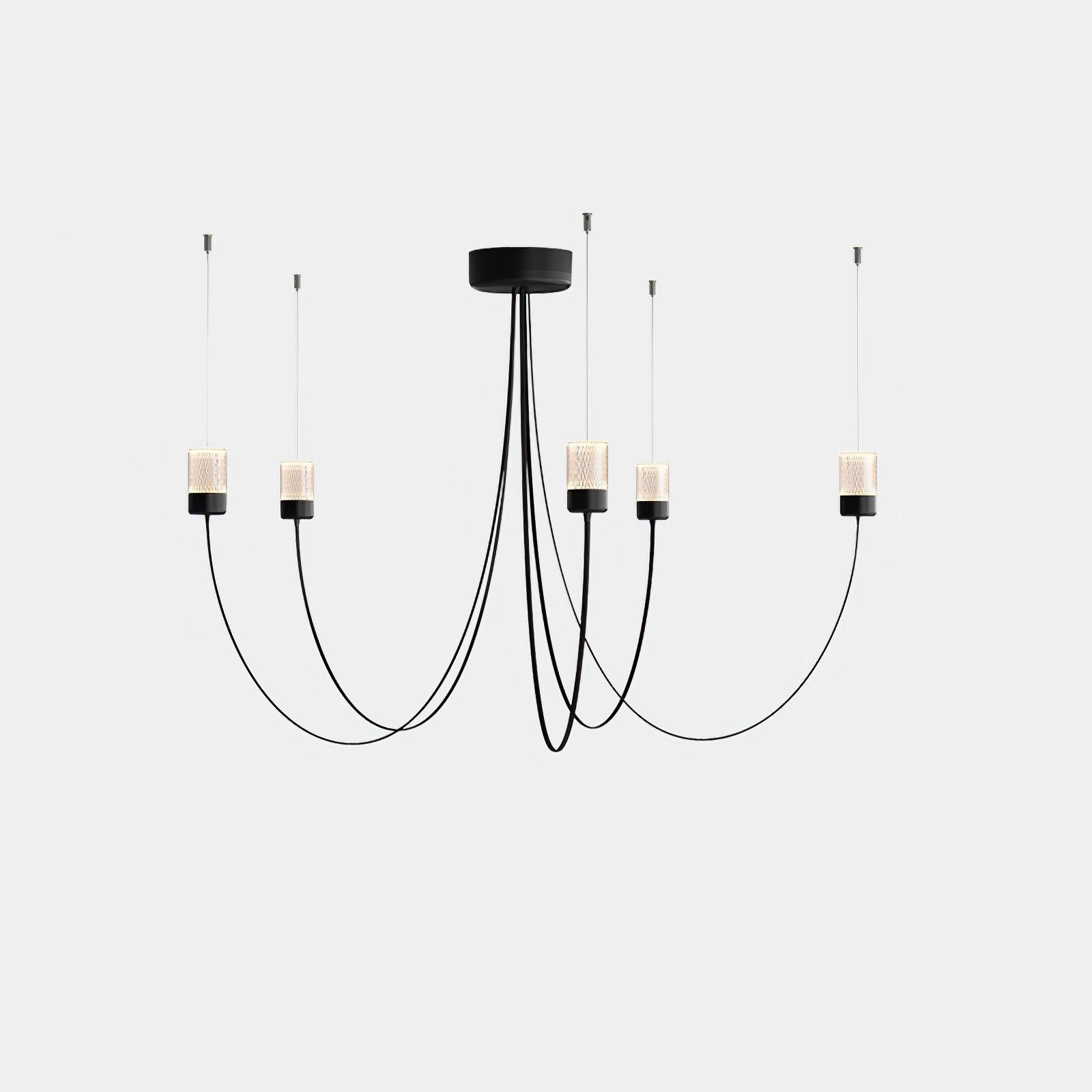 Veluaria Chandelier Swaying Elegance Glass