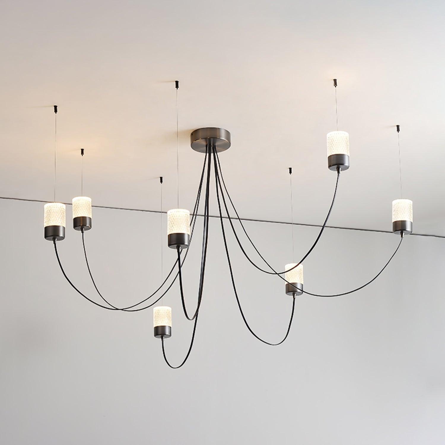 Veluaria Chandelier Swaying Elegance Glass