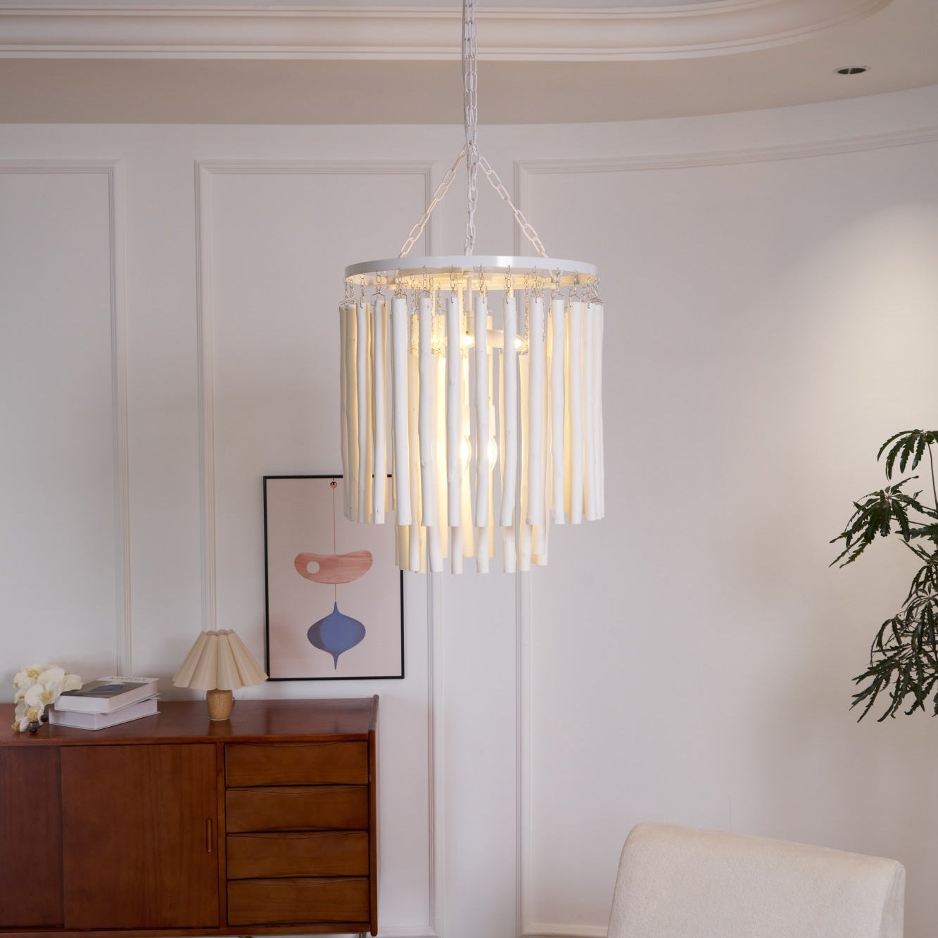 Nyphaiel Postmodern Luxury Wood Chandelier - Neutral Decor