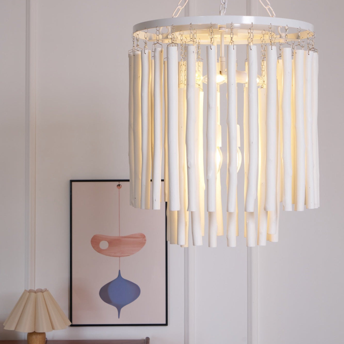 Nyphaiel Postmodern Luxury Wood Chandelier - Neutral Decor