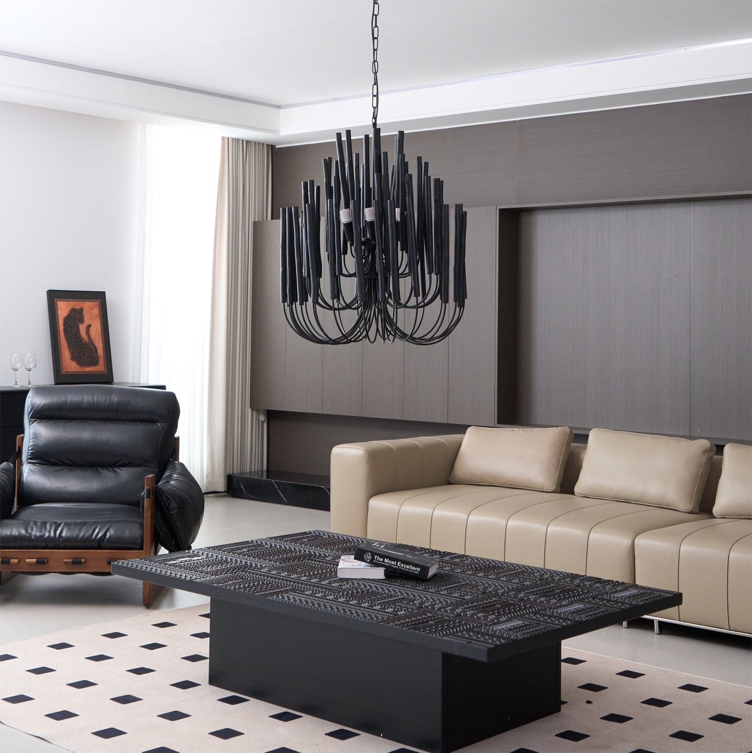 Nyphaiel Postmodern Luxury Wood Chandelier - Neutral Decor