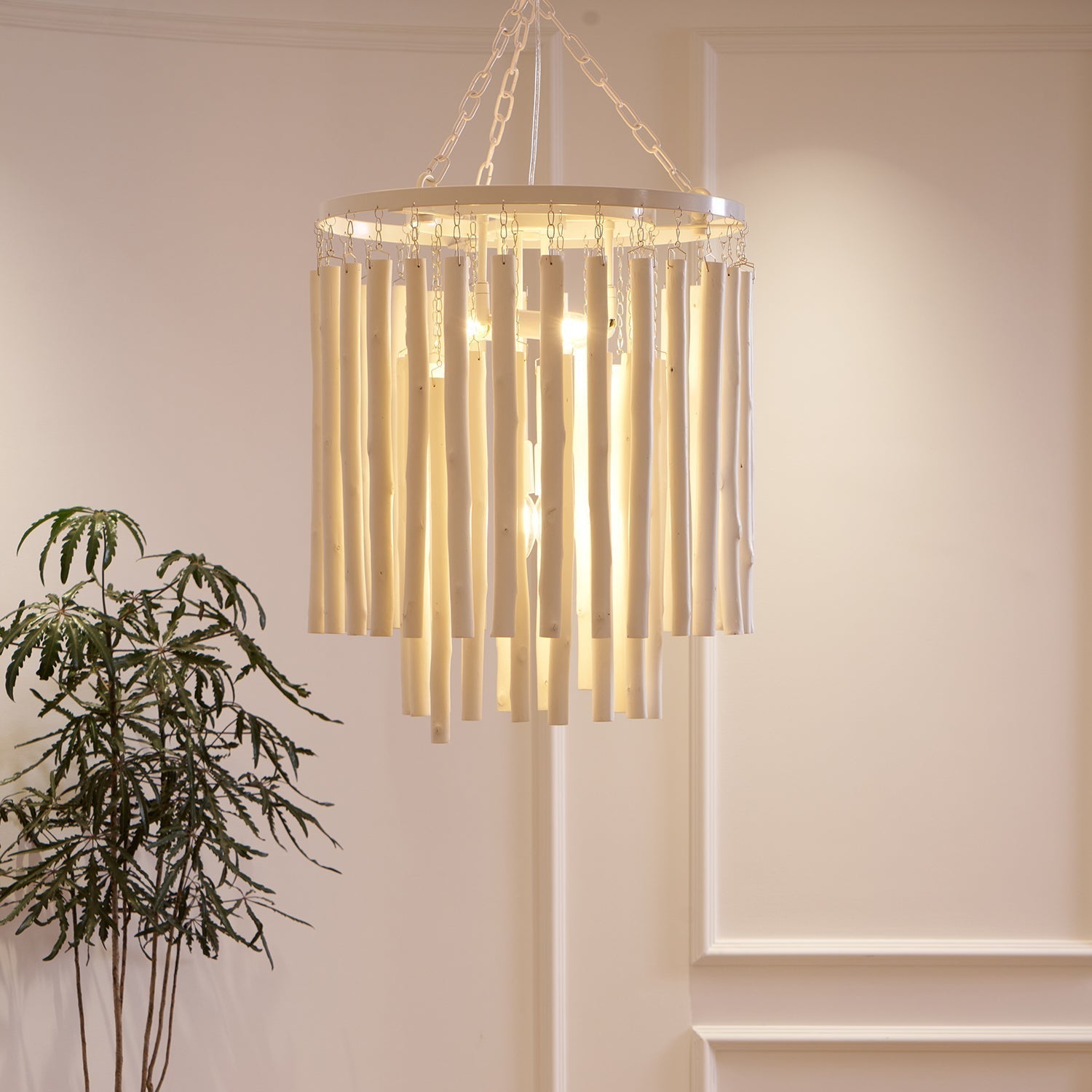 Nyphaiel Postmodern Luxury Wood Chandelier - Neutral Decor