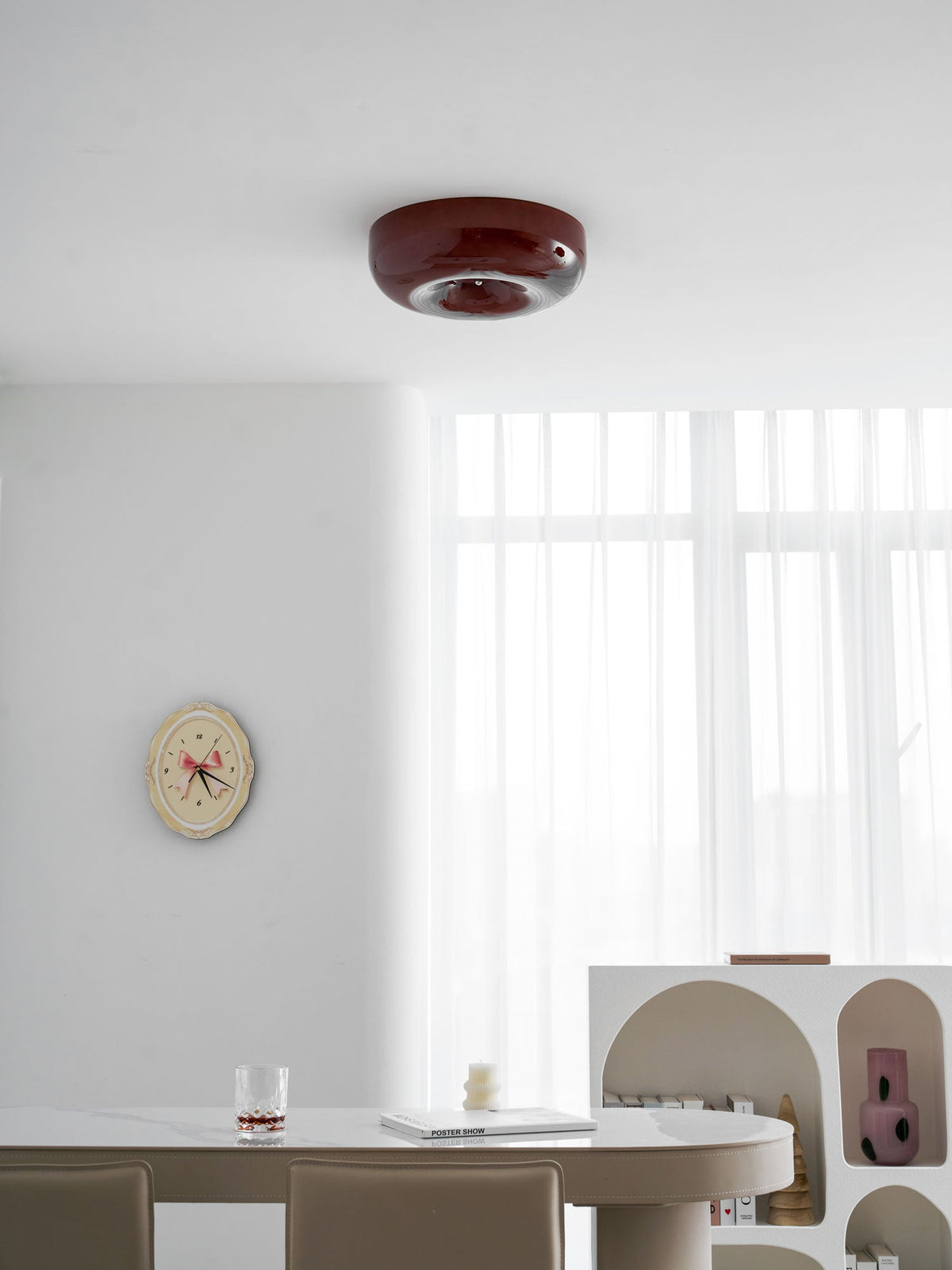 Rosemont Swirl Glass Flush Mount Ceiling Light