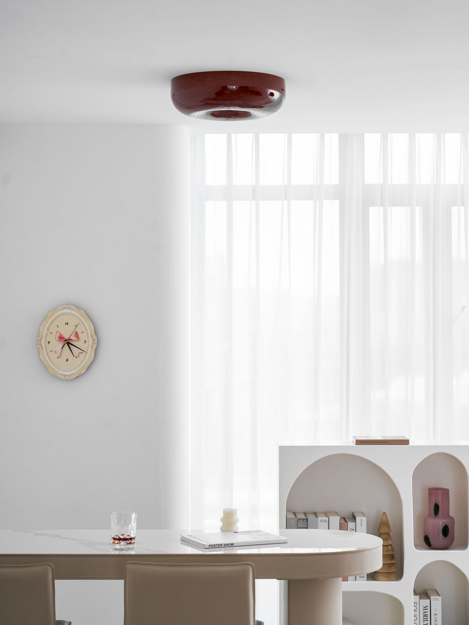 Rosemont Swirl Glass Flush Mount Ceiling Light