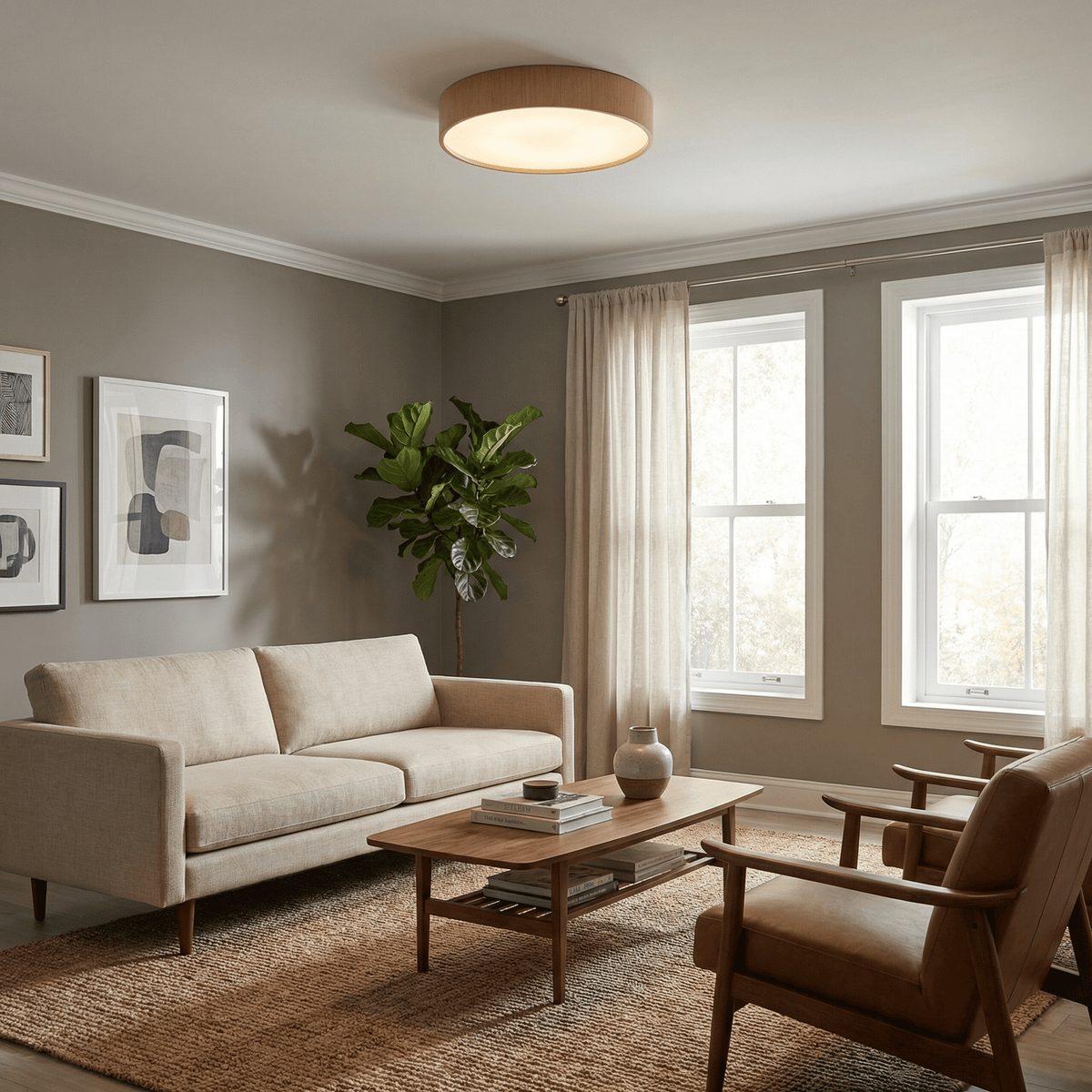 Miriena Pure Timber Ceiling Lamp