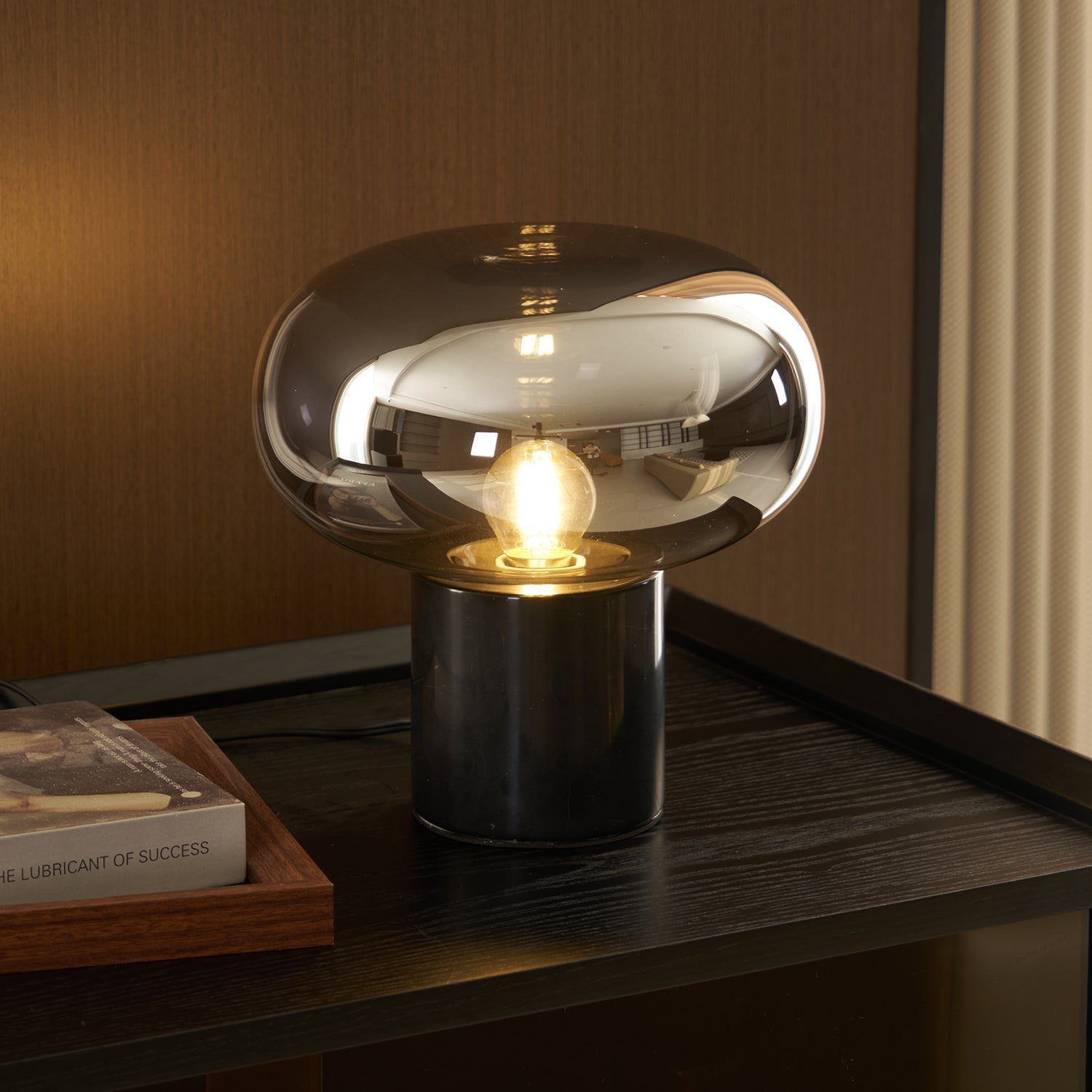 Rova Marble Industrial Table Lamp - Neutral Decor