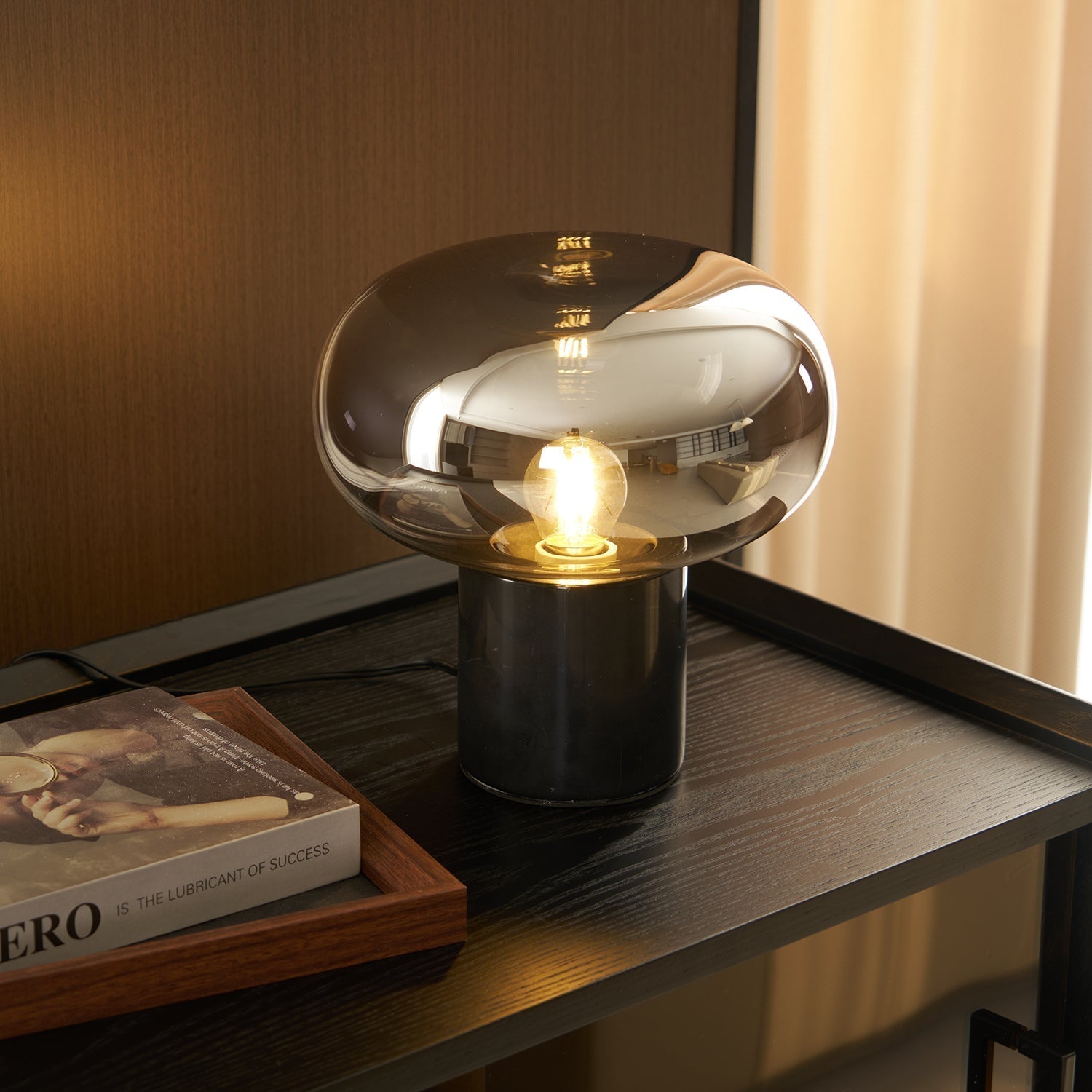 Rova Marble Industrial Table Lamp - Neutral Decor