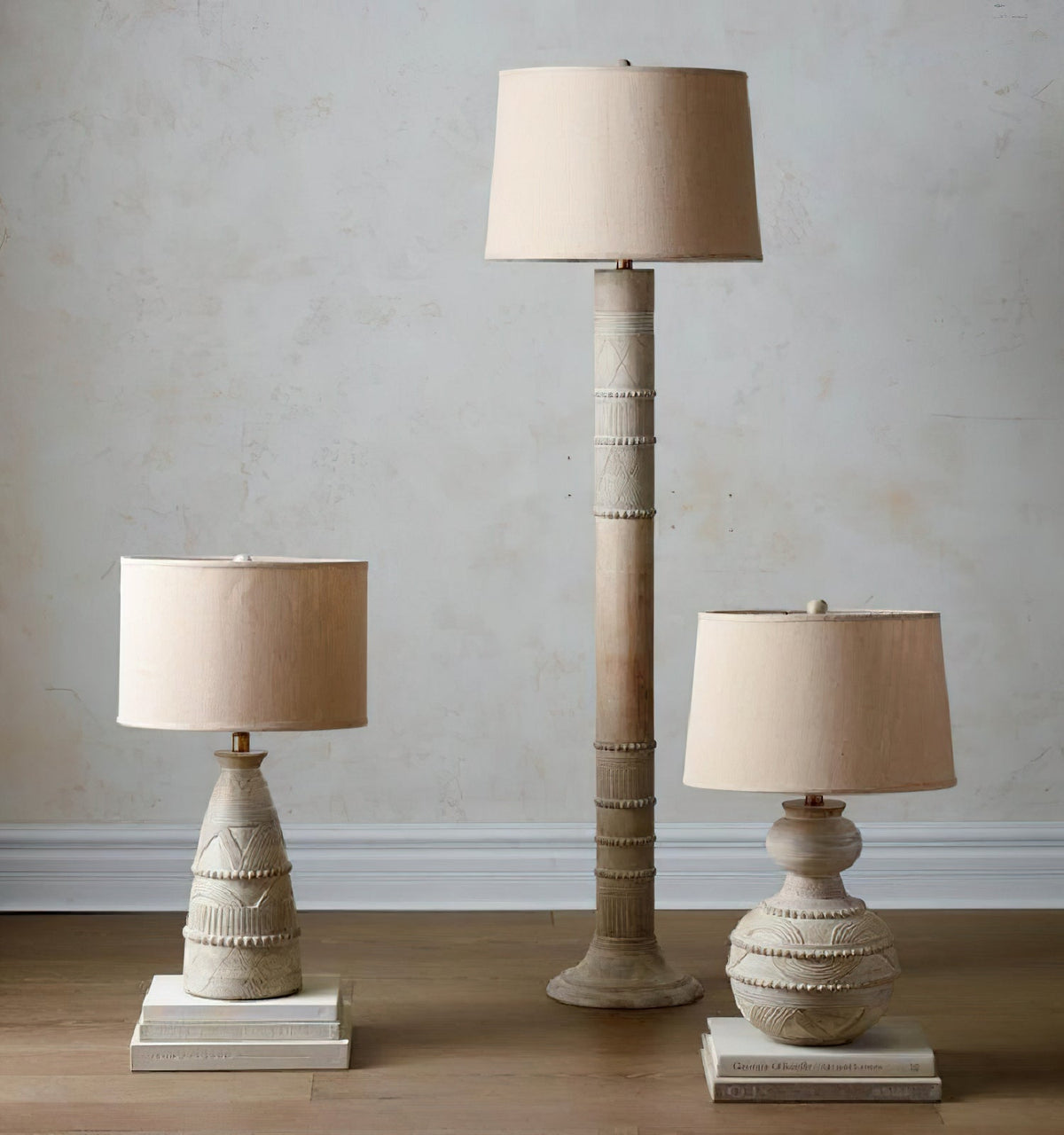 Eldon Rustic Wood Floor Lamp