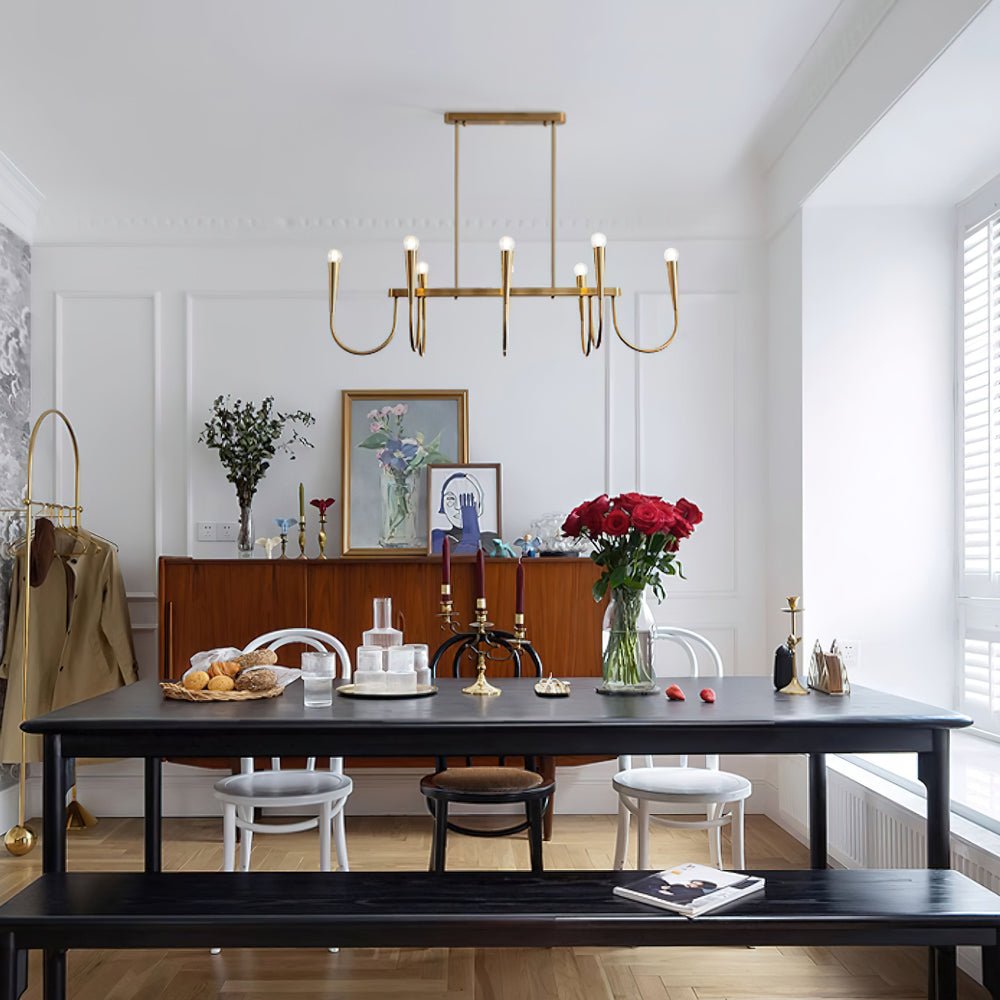 Oriiora Chandelier Gold Symphony Curved Elegant