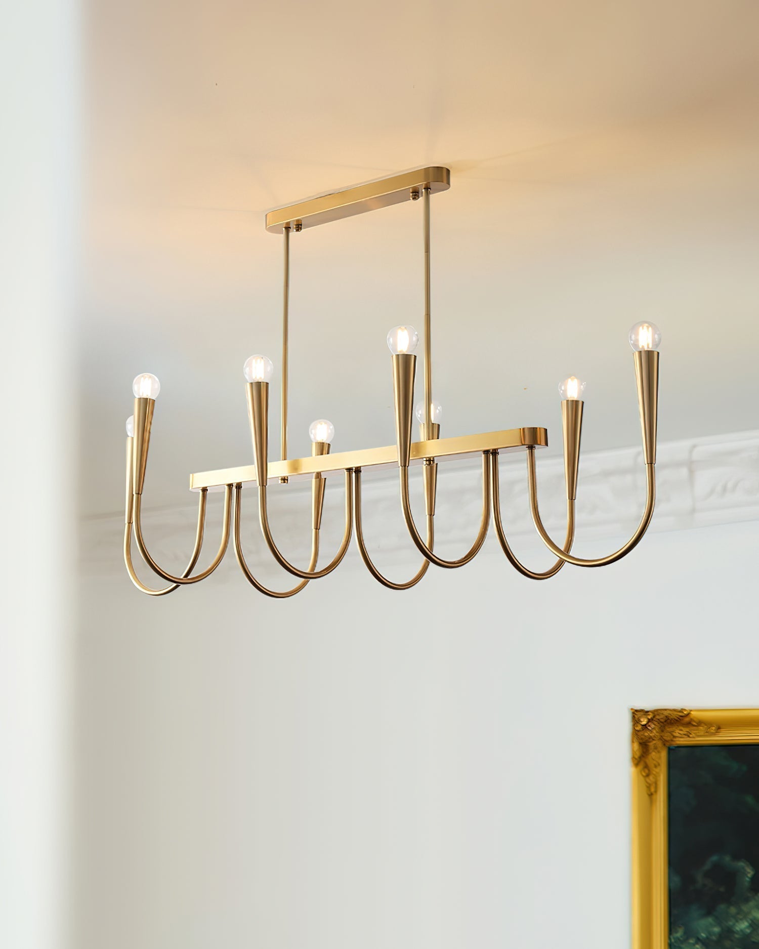 Oriiora Chandelier Gold Symphony Curved Elegant