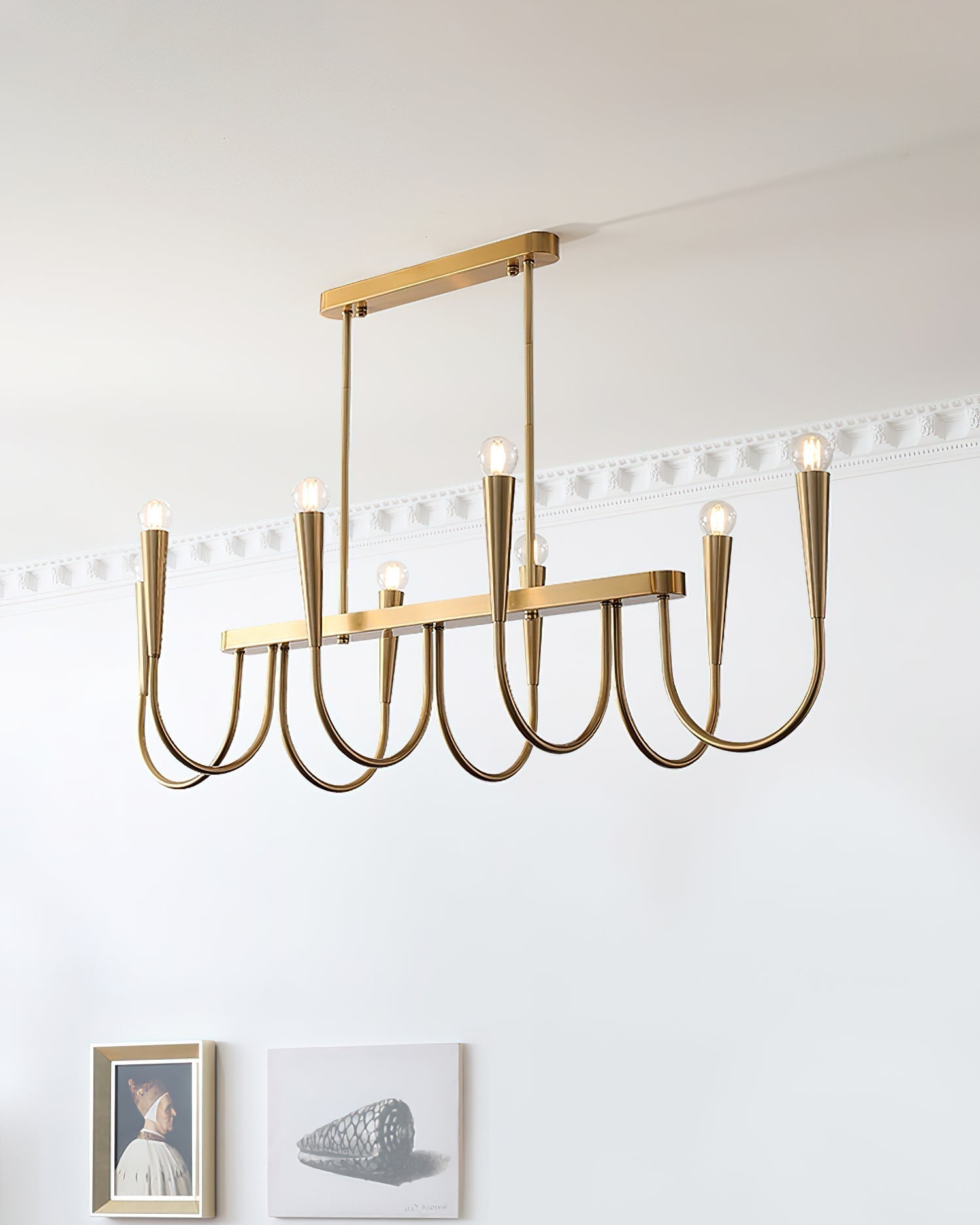 Oriiora Chandelier Gold Symphony Curved Elegant