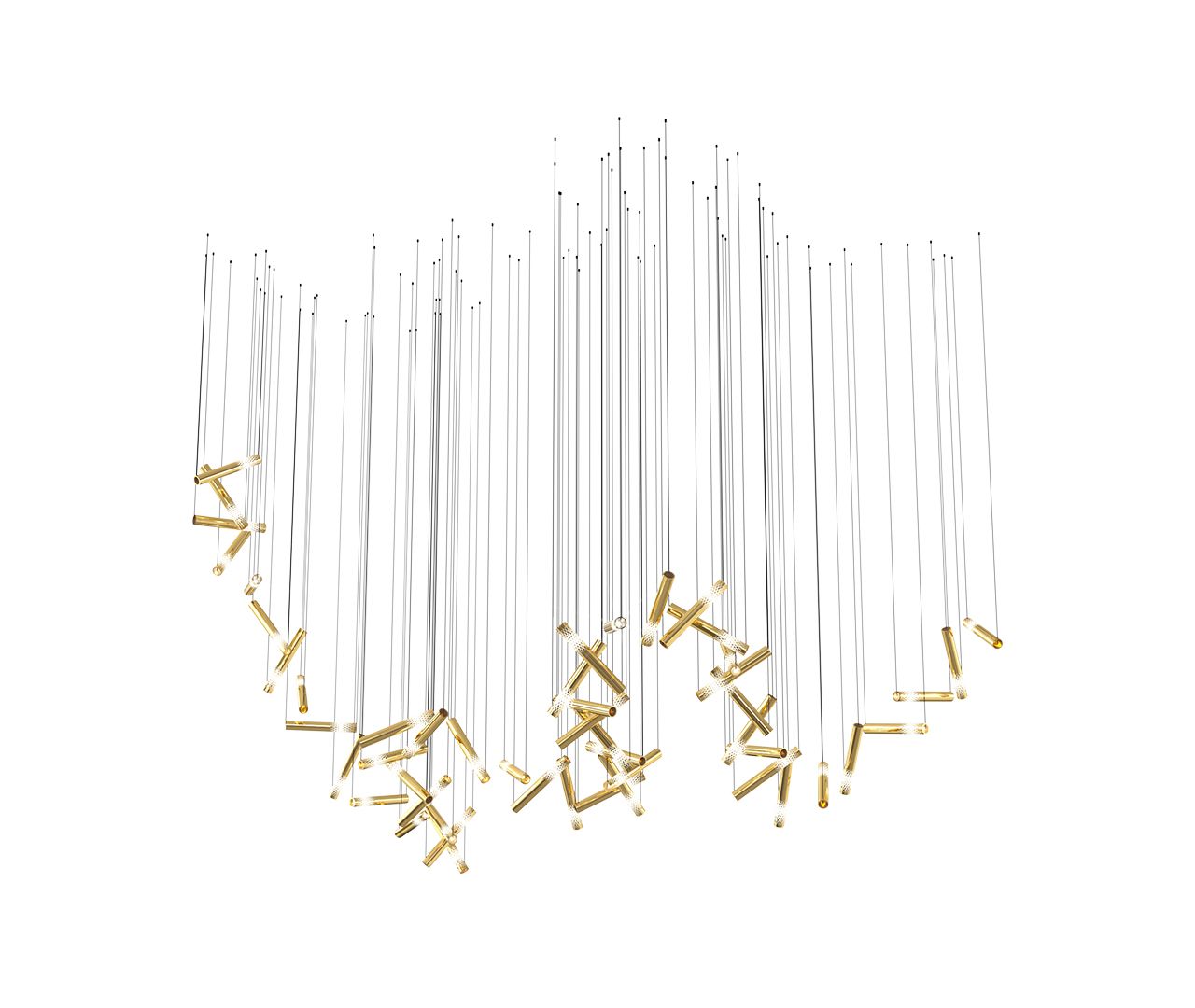 Ovynira Gold Rod Chandelier